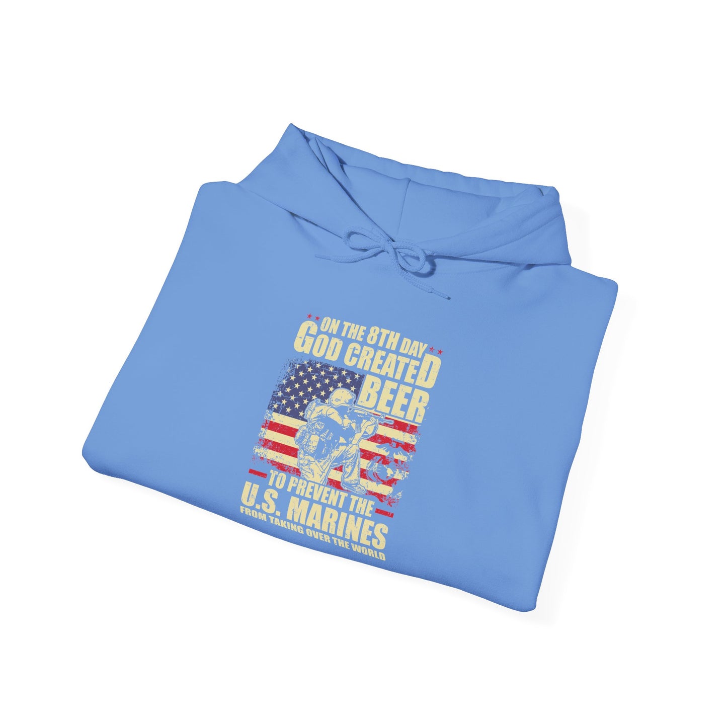 God Created Beer Hoodie, Marine Sweatshirt - Funny Drinking Gift, Unisex Pullover, Alcohol Lover, Birthday Present, Cool