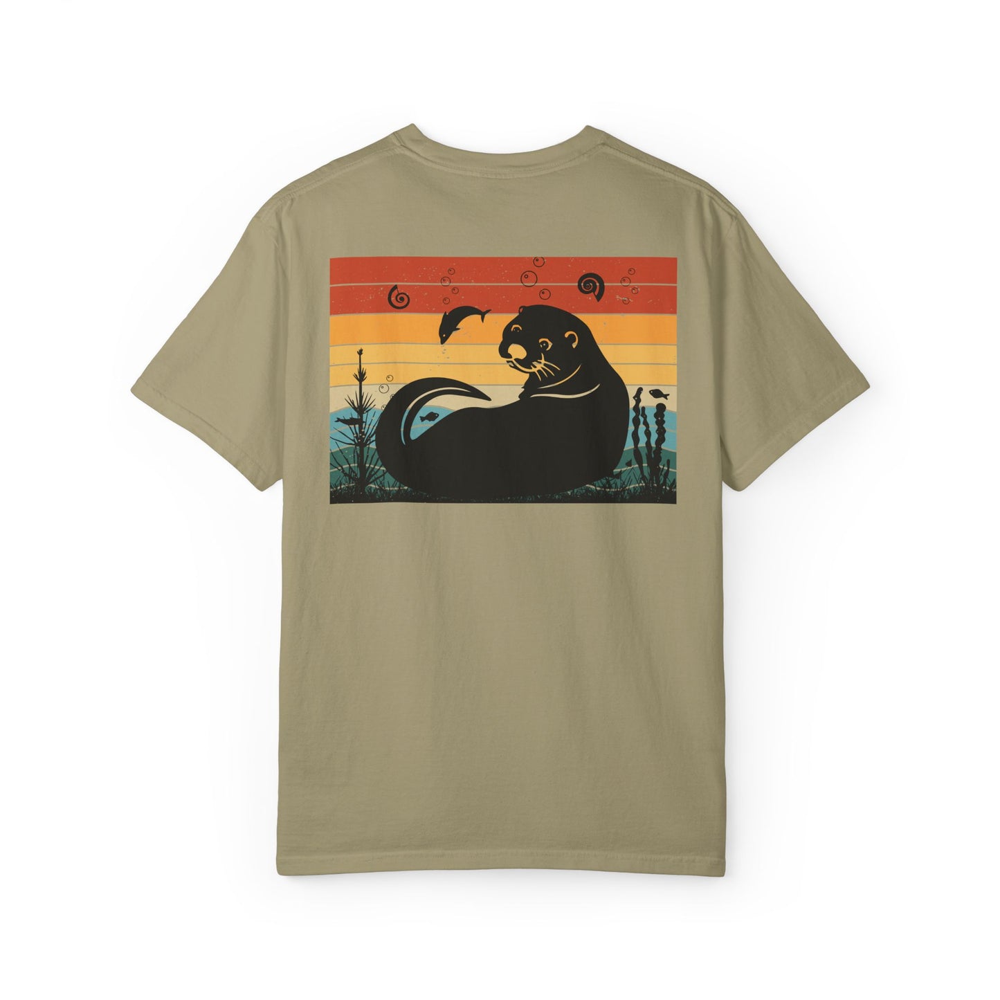 Coastal Vibe Unisex Garment-Dyed T-shirt with Otter Design
