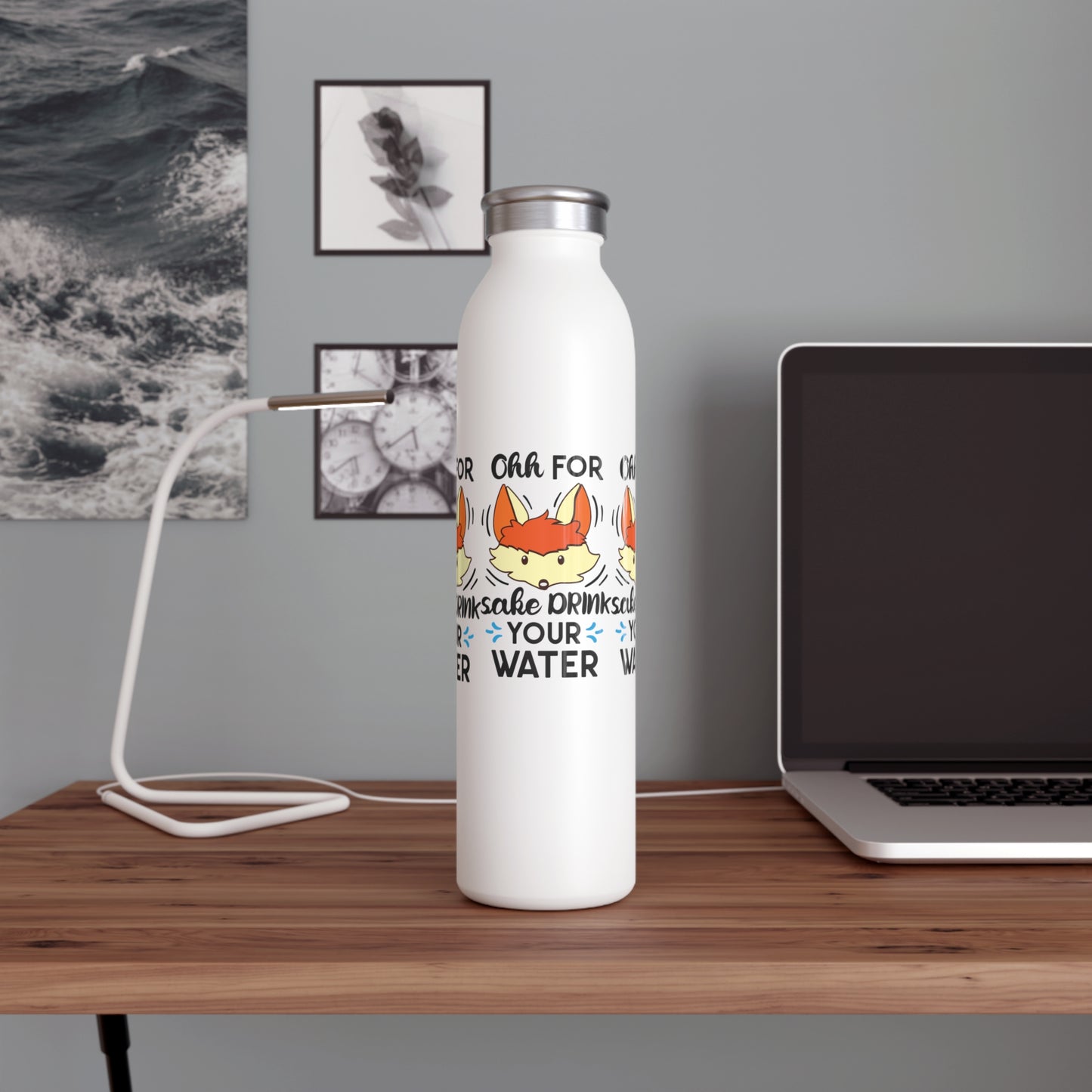 Stay hydrated with a touch of humor using the "Oh For Fox Sake, Drink Your Effing Water" Motivational Water Bottle. This playful yet practical bottle features a charming fox design alongside time markers to help you track your daily water intake.