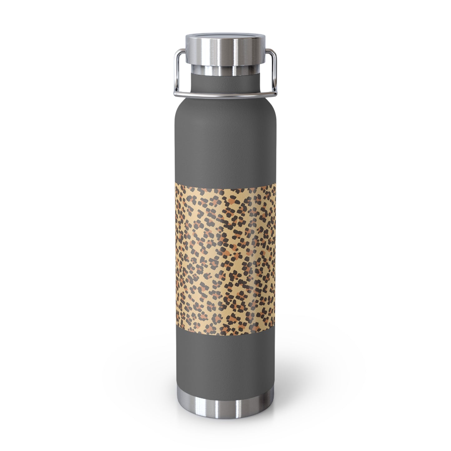 Leopard Print Insulated Water Bottle - 22oz Reusable Copper Thermos