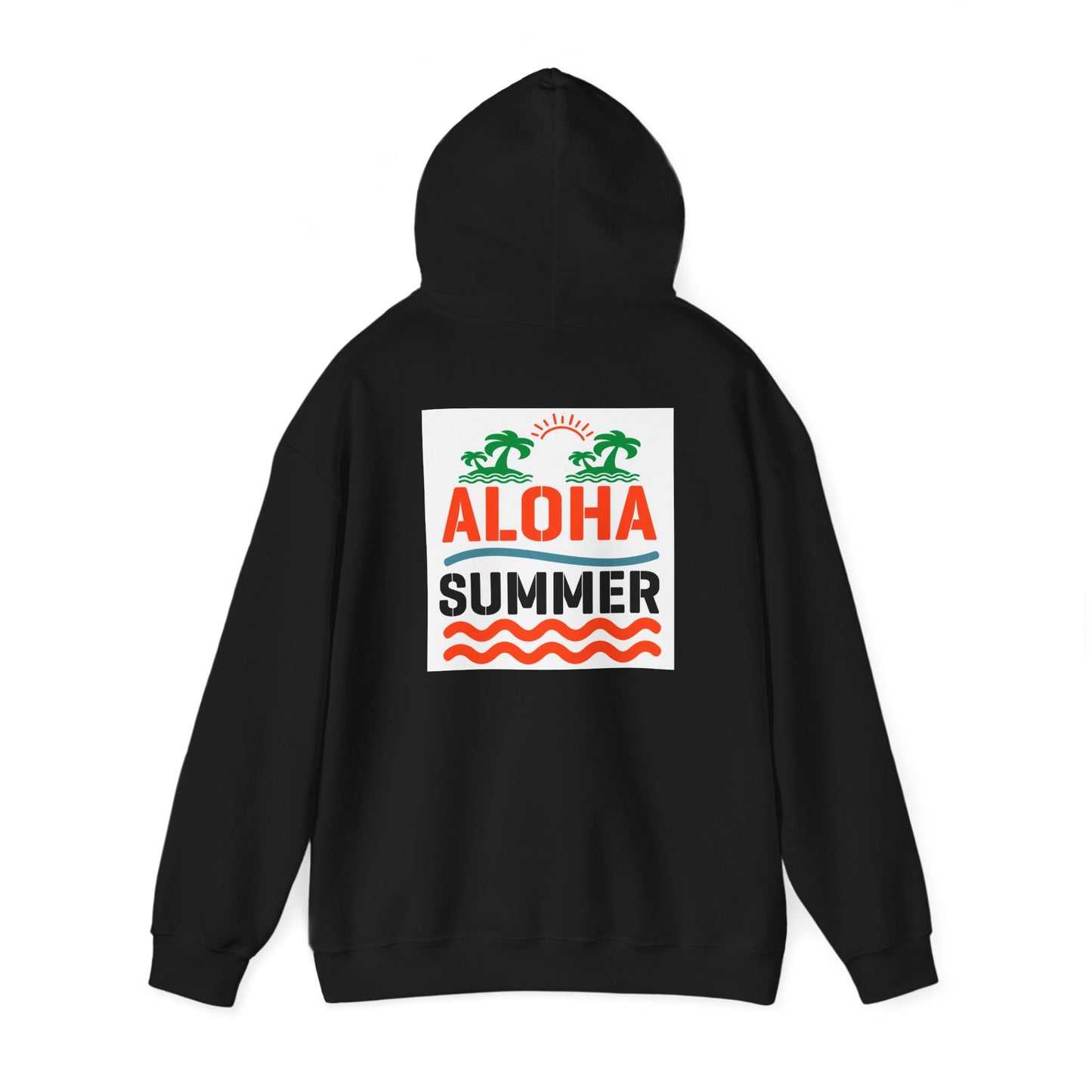 Aloha Summer Hoodie,Tropical Beach Wear,Unisex Sweatshirt,Vacation Outfit, Summer iconic Waikiki Beach Oahu combines urban