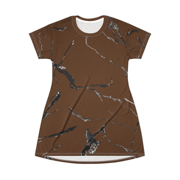 Chic Marble T-Shirt Dress, Casual Daywear, Summer Fashion, Trendy Outfit, Comfortable Style, Gift Idea for Her