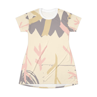 Boho Floral T-Shirt Dress - Casual Summer Style