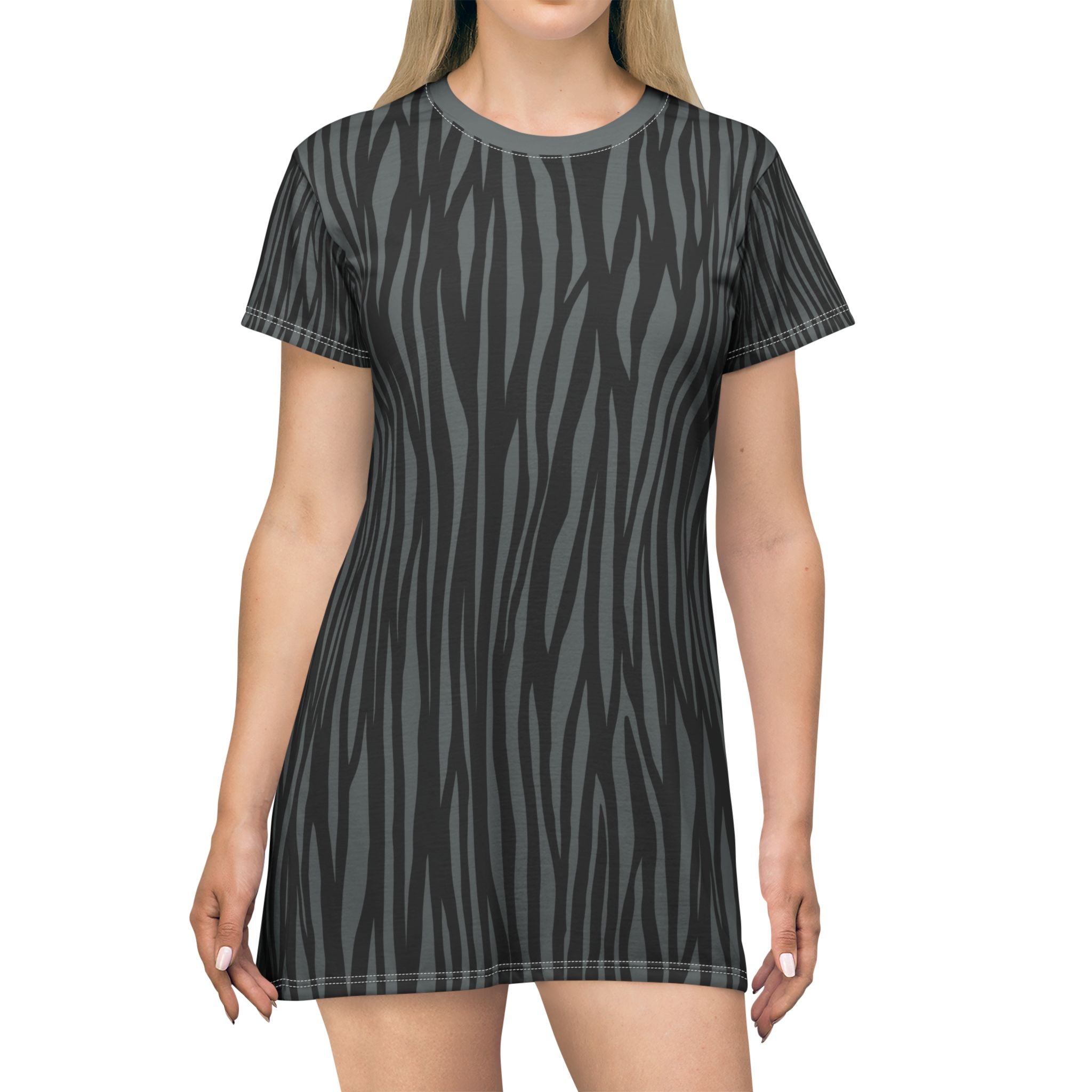 Trendy Zebra Print T-Shirt Dress for Casual Summer Style