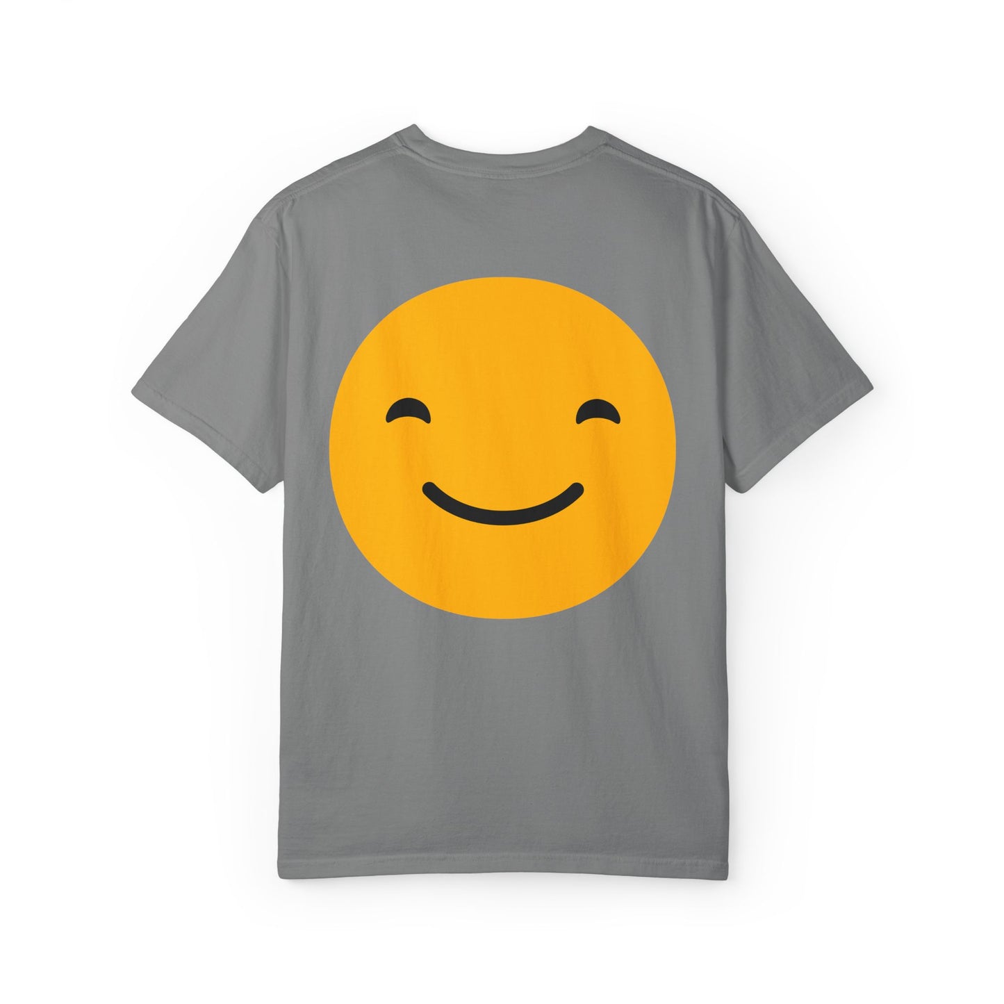 Happy Face Garment-Dyed T-shirt for Positive Vibes