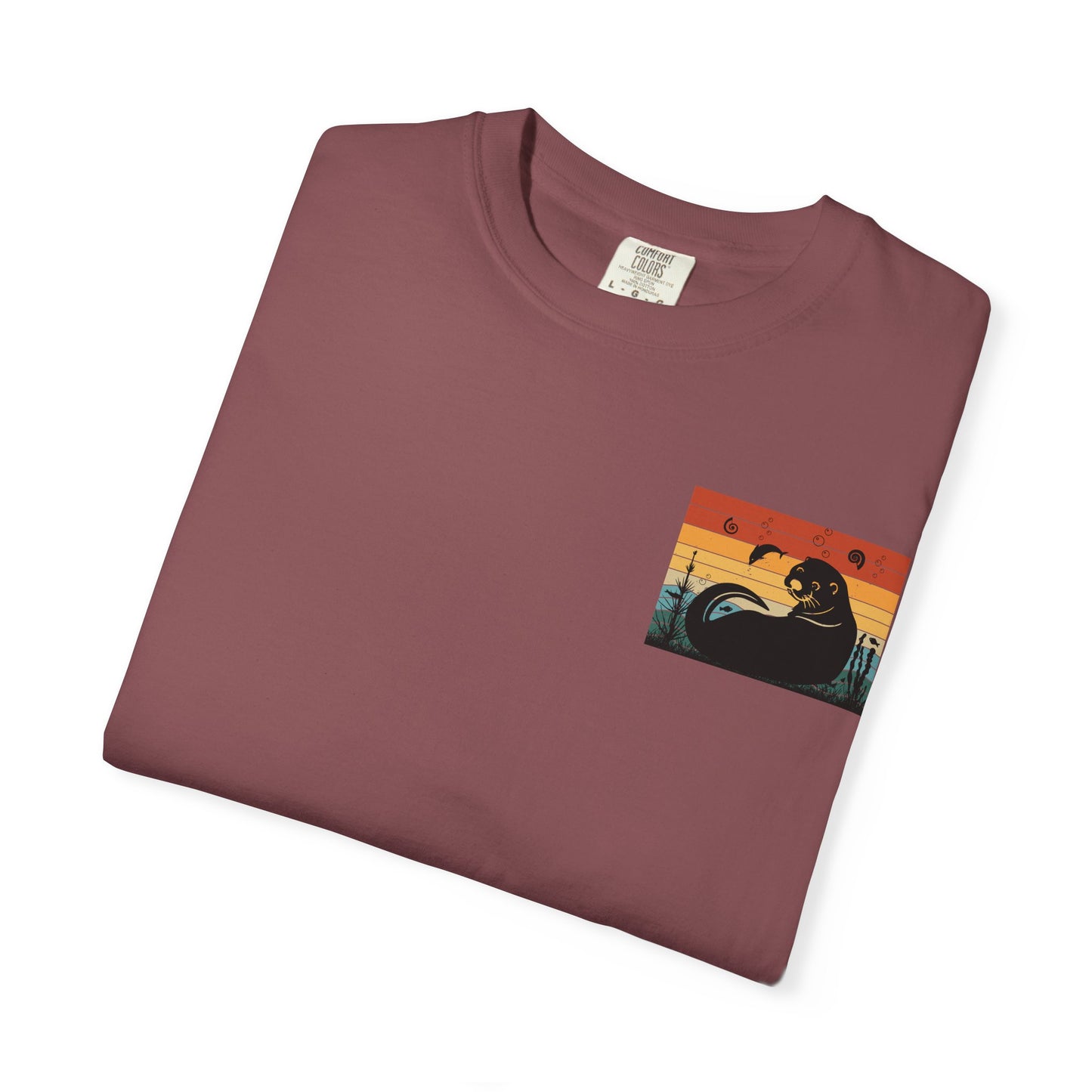 Coastal Vibe Unisex Garment-Dyed T-shirt with Otter Design