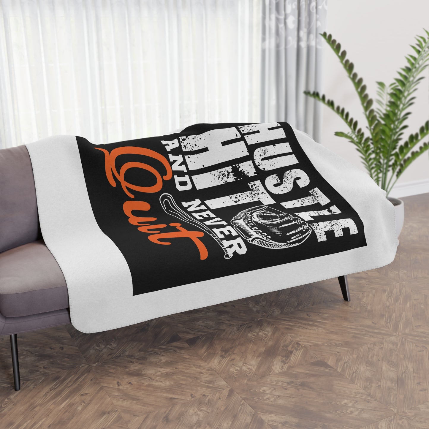 Baseball Hustle Sherpa Blanket - Cozy Throw for Sports Lovers