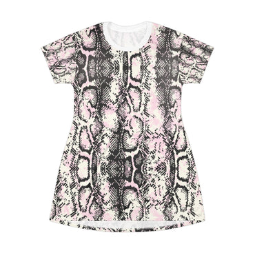 Snakeskin Print T-Shirt Dress - Stylish and Comfortable Casual Wear
