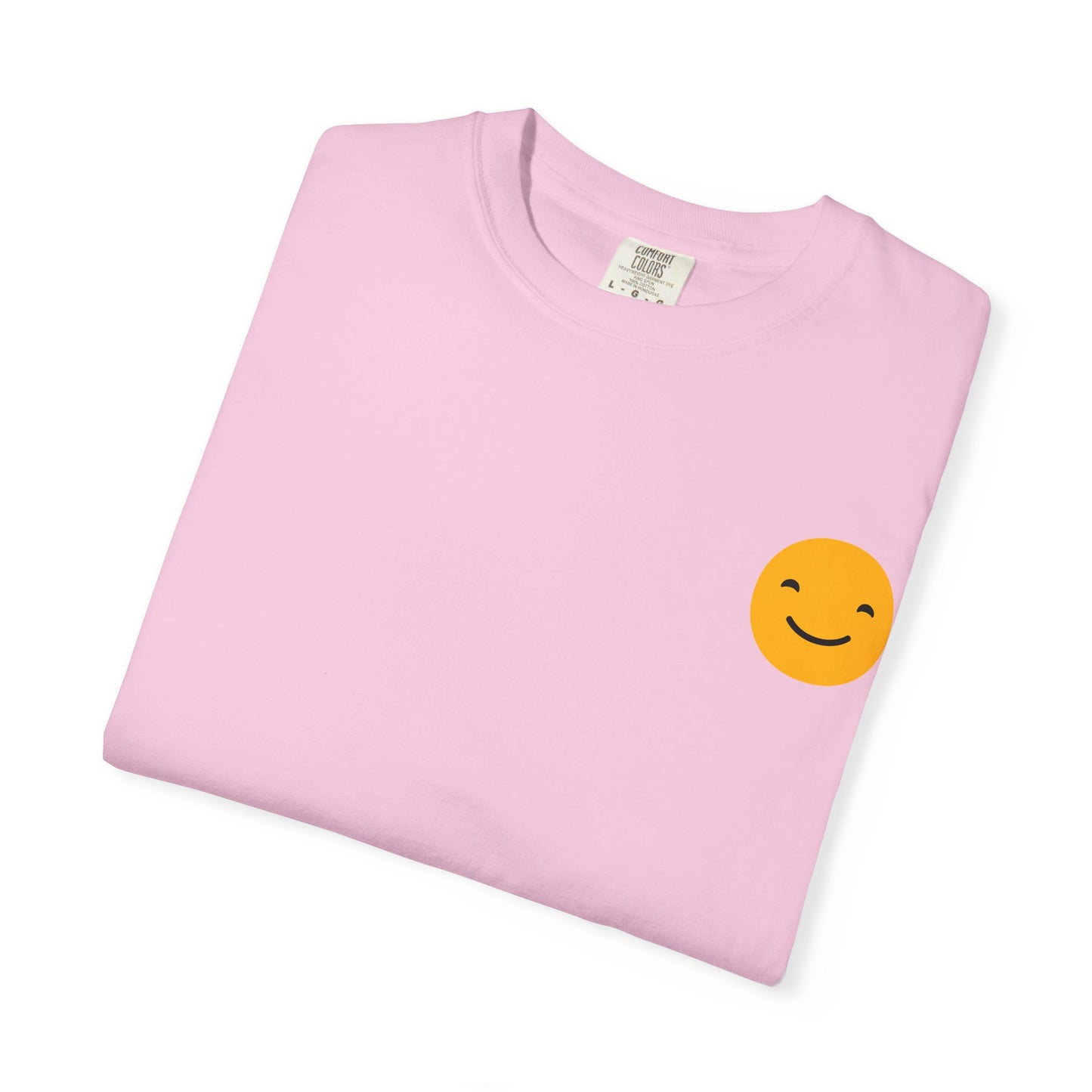 Happy Face Garment-Dyed T-shirt for Positive Vibes