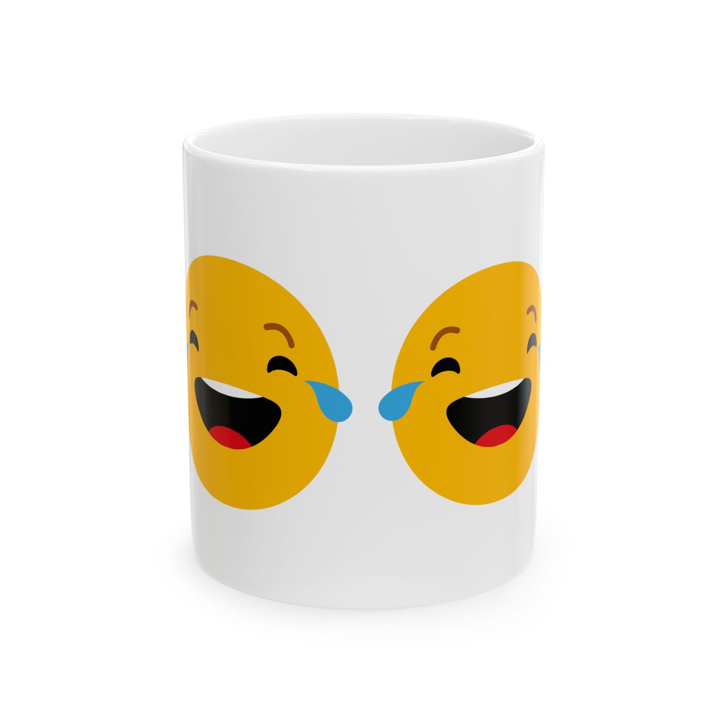Smiley Face Ceramic Mug - Fun & Whimsical 11oz/15oz Coffee Cup for Gifts