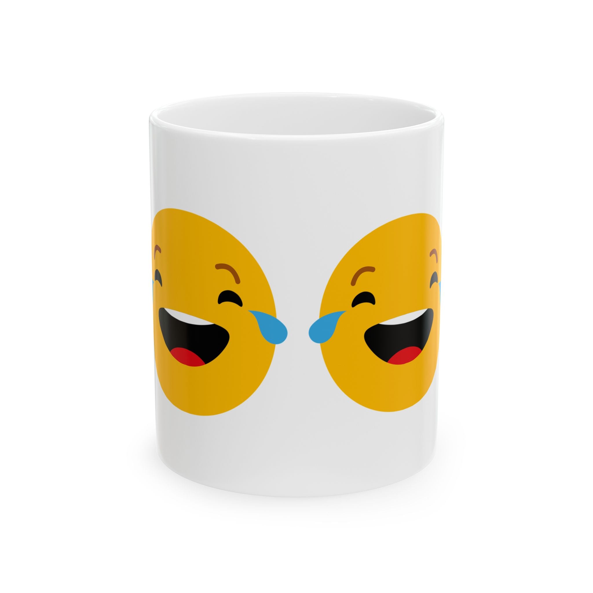 Smiley Face Ceramic Mug - Fun & Whimsical 11oz/15oz Coffee Cup for Gifts