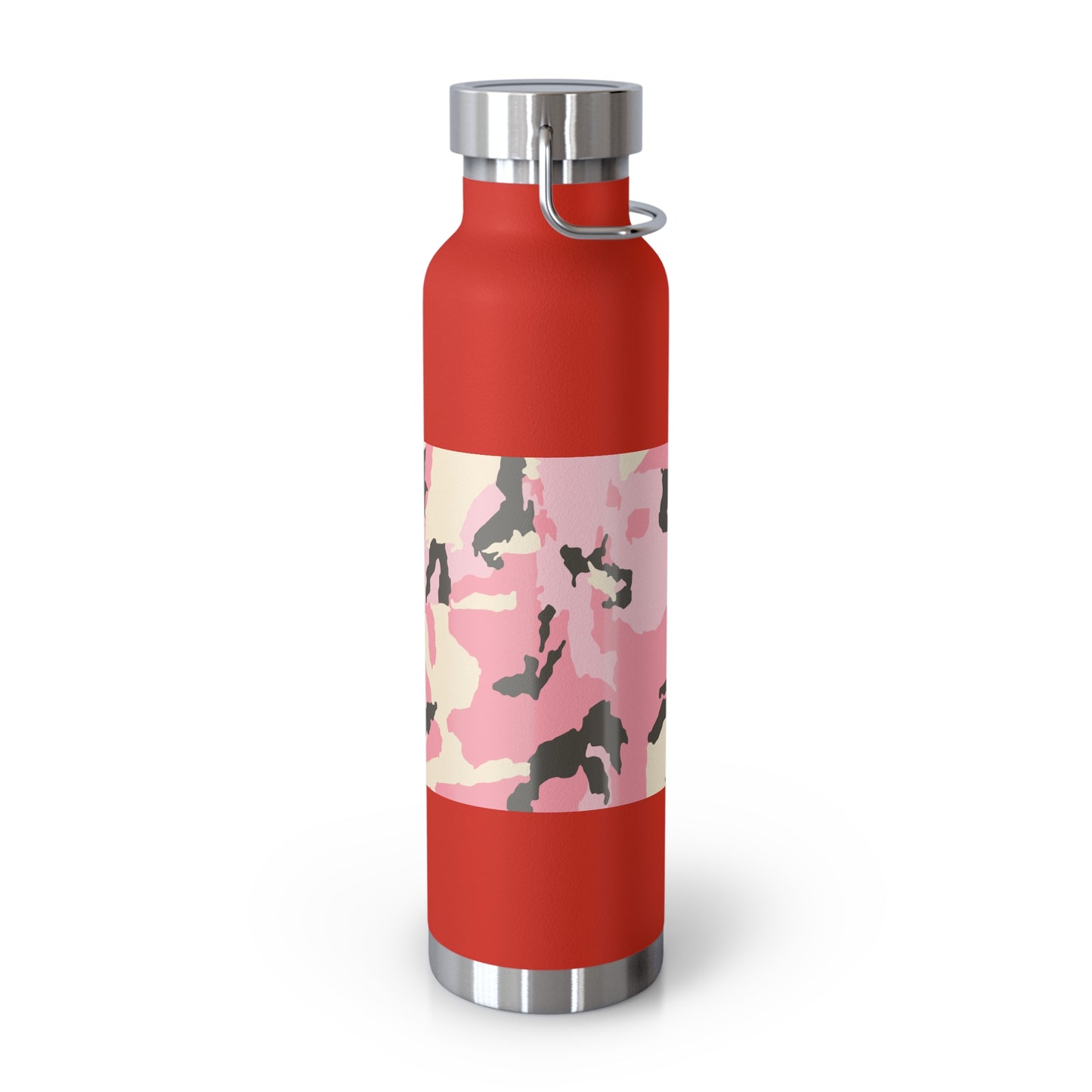 Stylish Pink Camouflage Insulated Water Bottle - 22oz