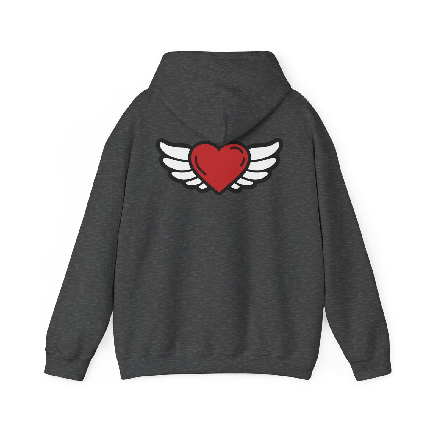 Angel Wings Heart Hoodie - Unisex Heavy Blend™ Sweatshirt for Love & Comfort