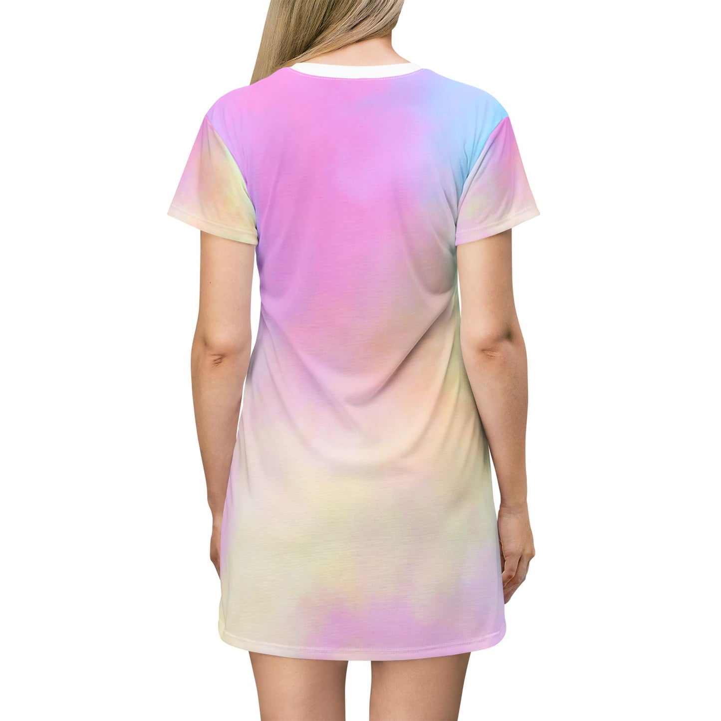 Pastel Tie-Dye T-Shirt Dress – Colorful, Comfy, and Perfect for Summer Add a splash of fun to your wardrobe with this effortlessly cool and colorful dress.