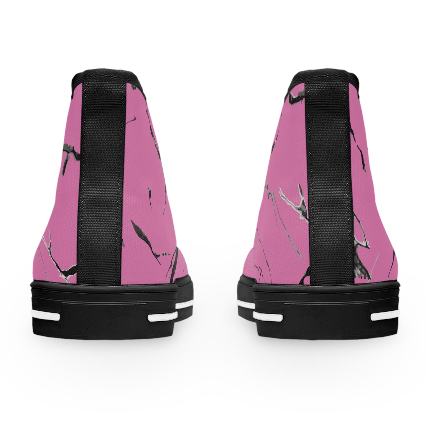 Trendy Pink Marble High Top Sneakers for Women
