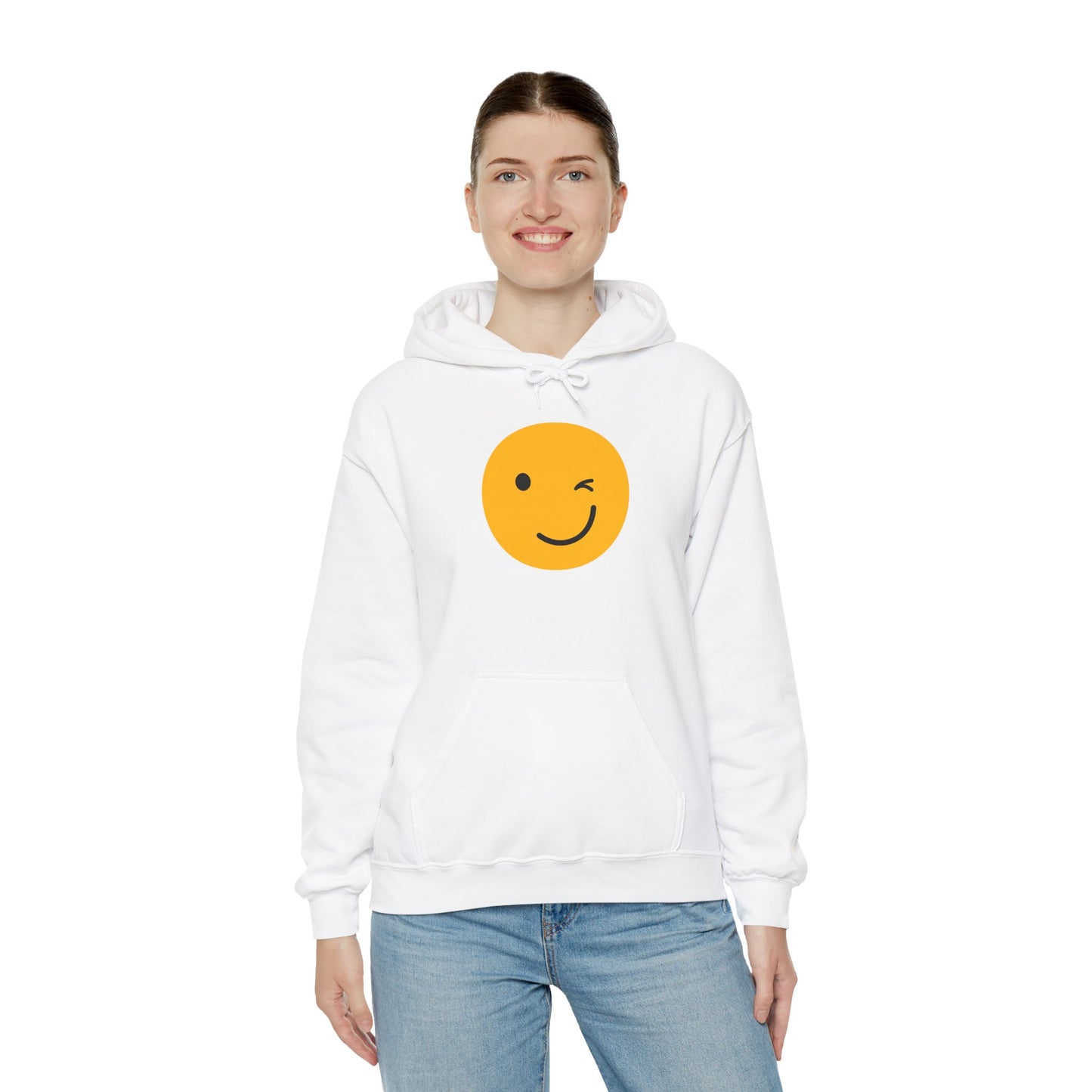 Smiley Face Unisex Hooded Sweatshirt - Fun and Cozy