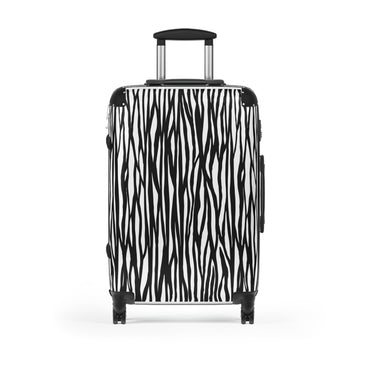 Modern Zebra Print Suitcase - Stylish Luggage for Travel Enthusiasts