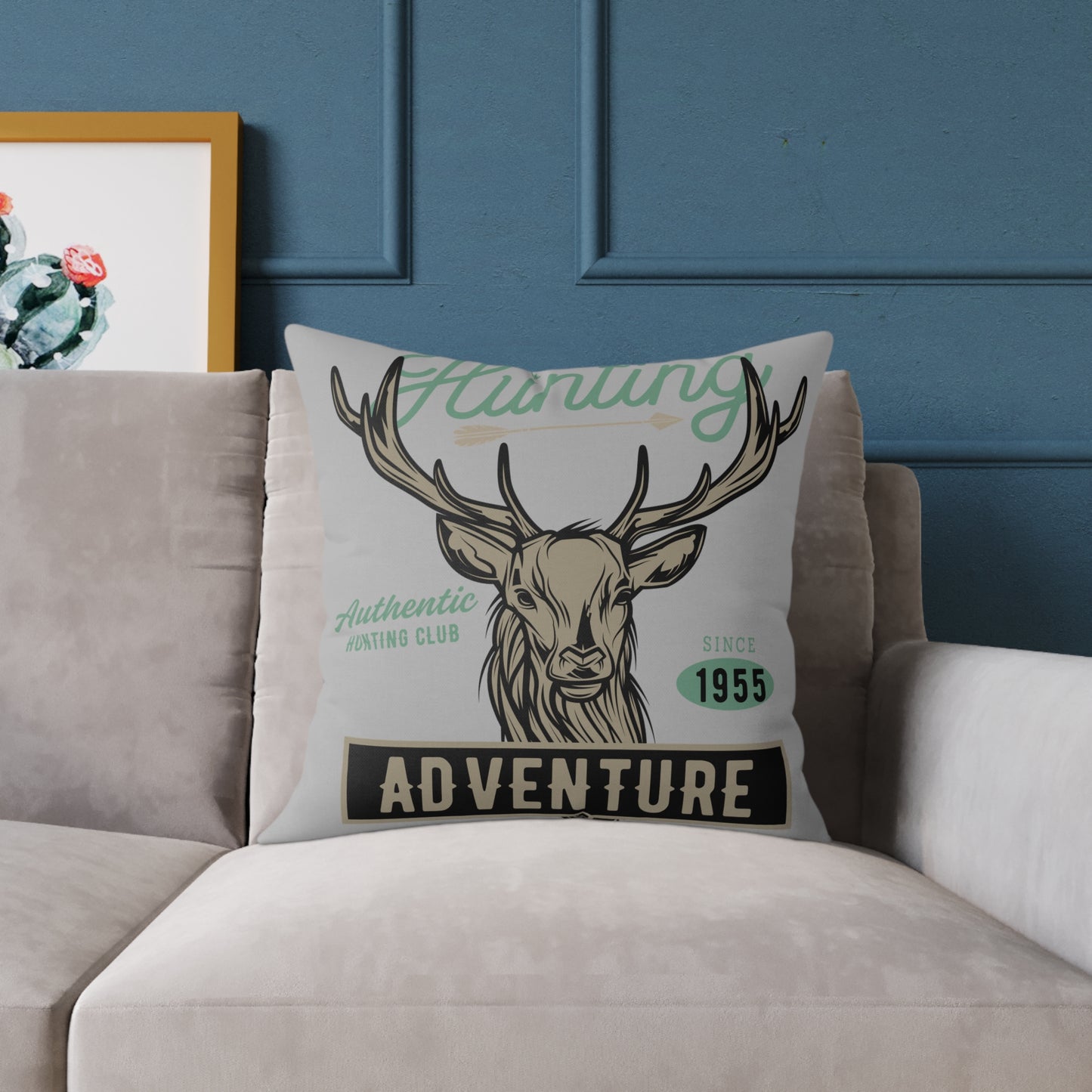 Adventure Hunting Club Pillow - Rustic Home Decor