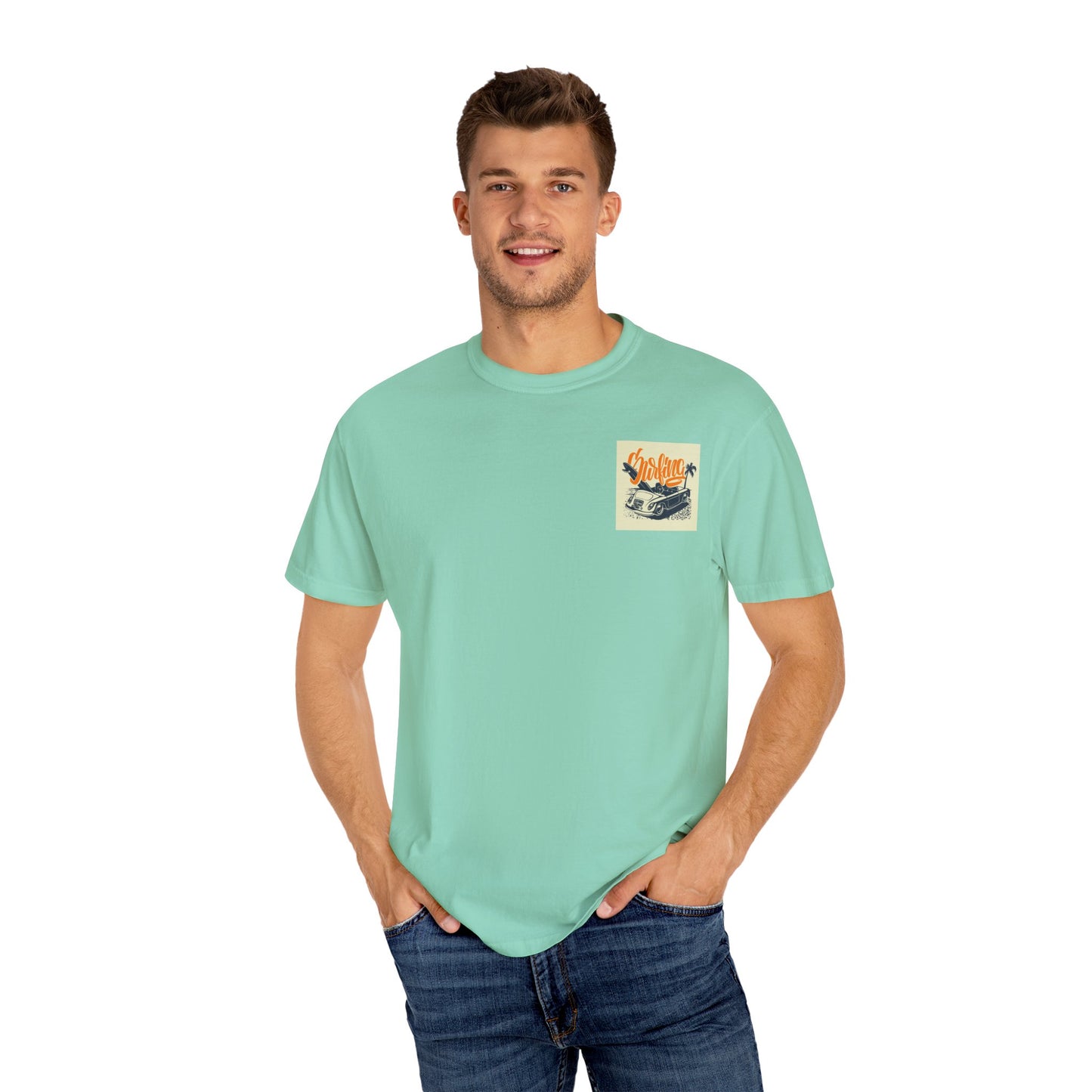 Retro Surfing Unisex T-Shirt, Beach Vibe Tee, Summer Casual Wear, Vacation Shirt, Surf Lover Gift, Ocean Adventure Top