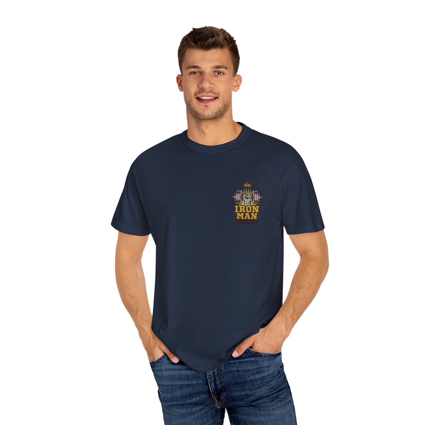 Unisex Iron Man Fitness Center T-Shirt - Motivational Workout Tee