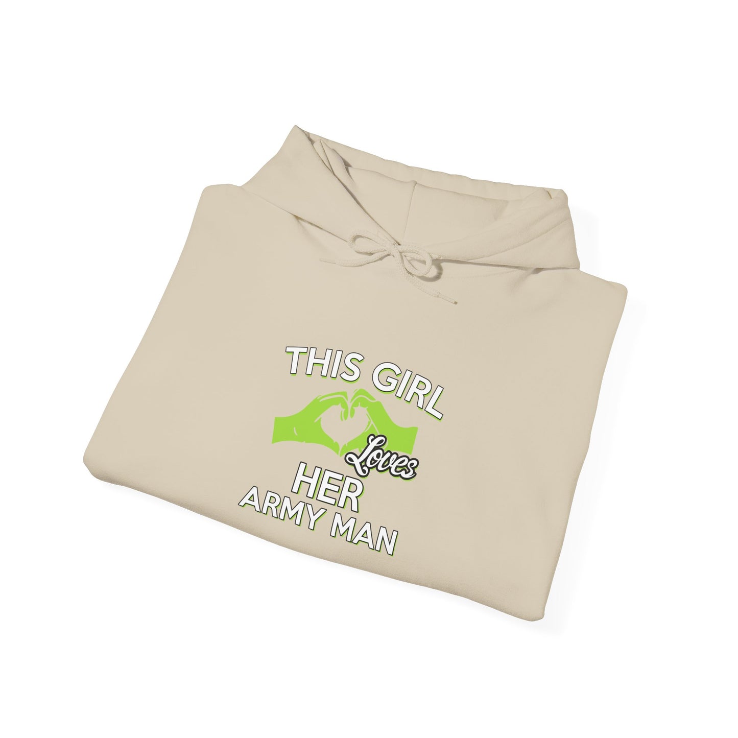 This Girl Loves Her Army Man Hoodie, Military Sweatshirt, Unisex Army Merchandise, Gifts for Military Spouses, Patriotic