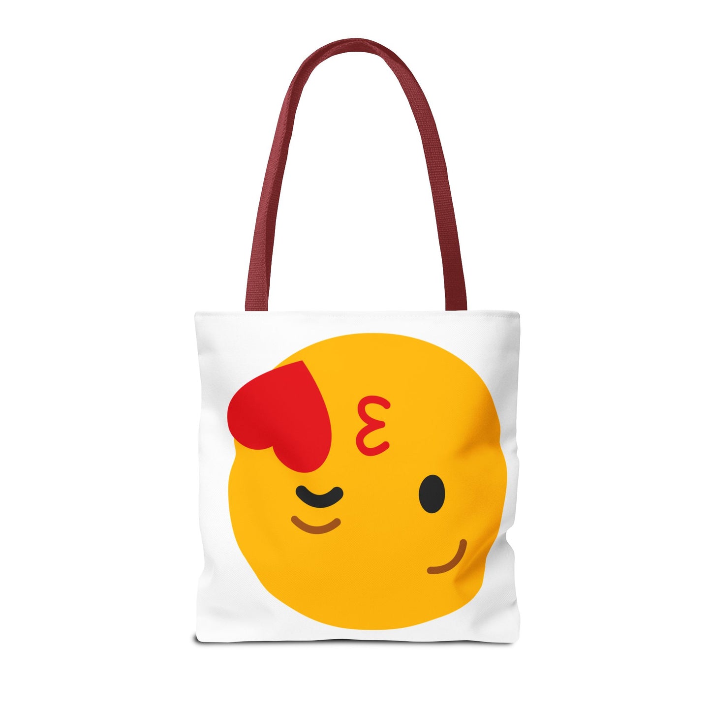 Emoji Kiss Tote Bag, Cute Gift for Friends, Love & Friendship, Reusable Shopping, Fun Casual Bag, Holiday Gifts