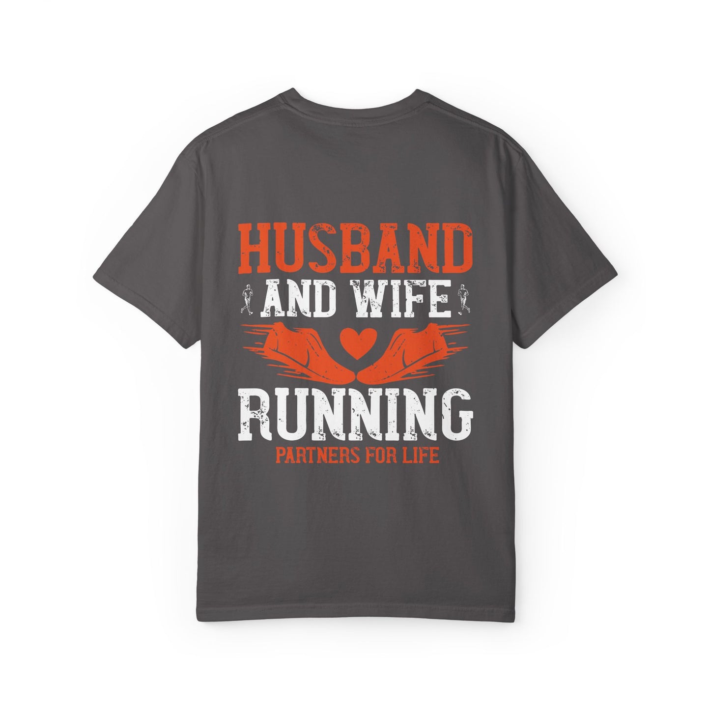 Unisex Husband and Wife Running T-Shirt - Partners for Life - Casual Gift for Couples