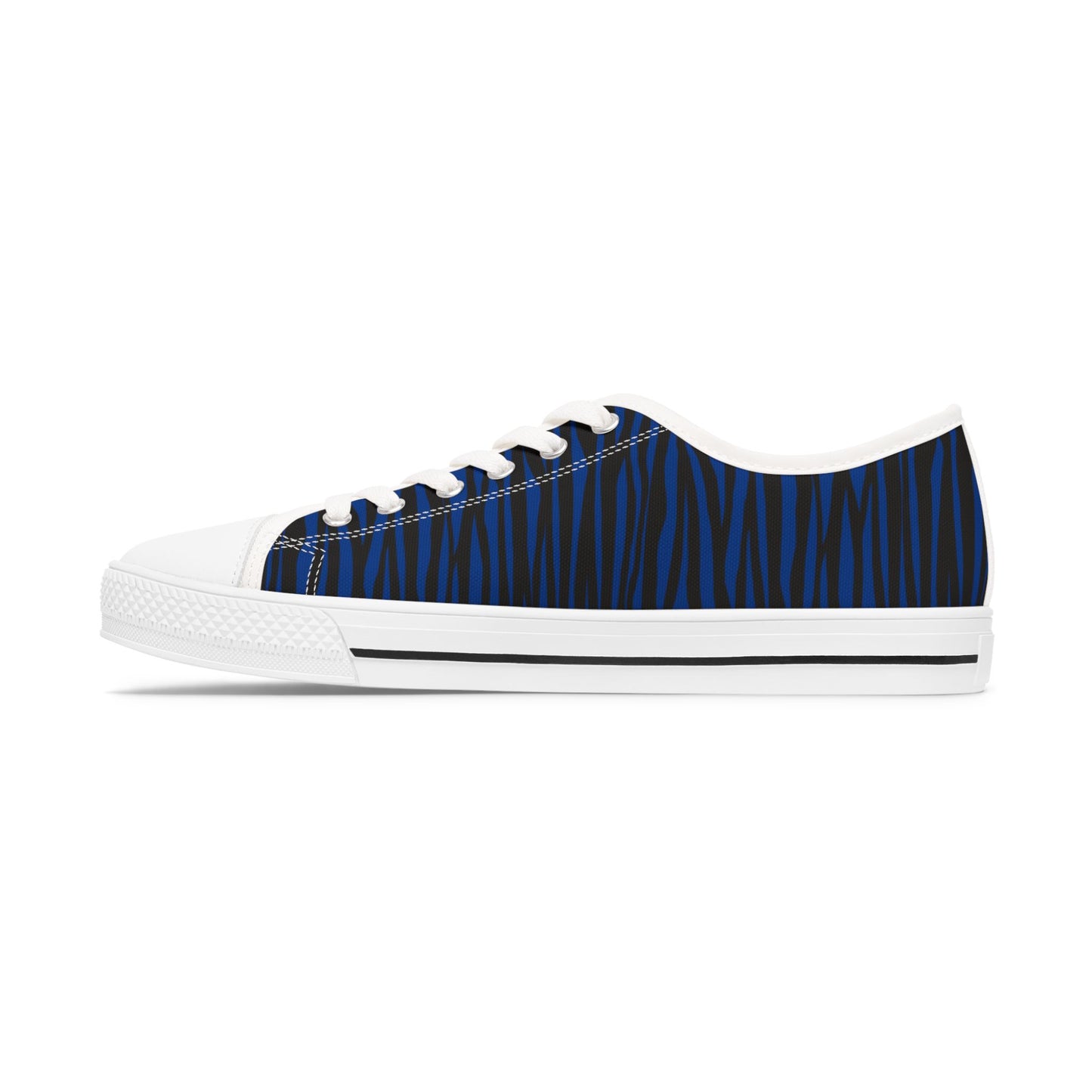 Blue Zebra Print Women's Low Top Sneakers | Trendy Casual Footwear