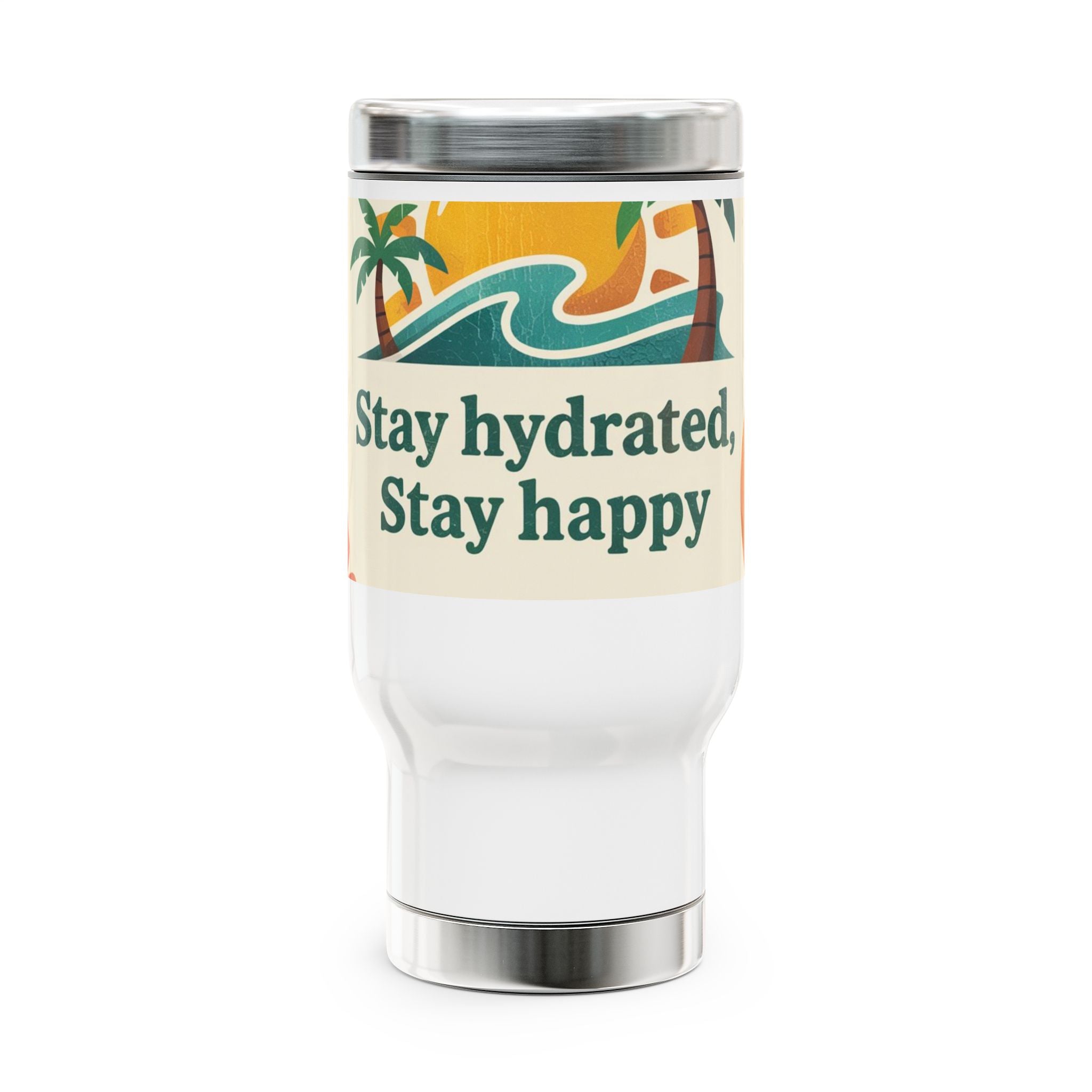 Stainless Steel Travel Mug with Handle, 14oz