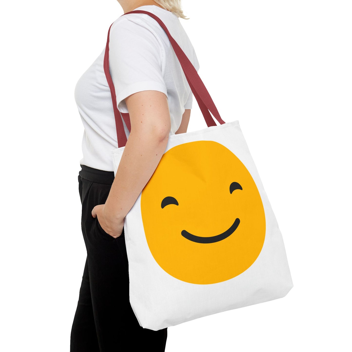 Smile & Frown Reversible Tote Bag - Cute Canvas Bag for Everyday Use