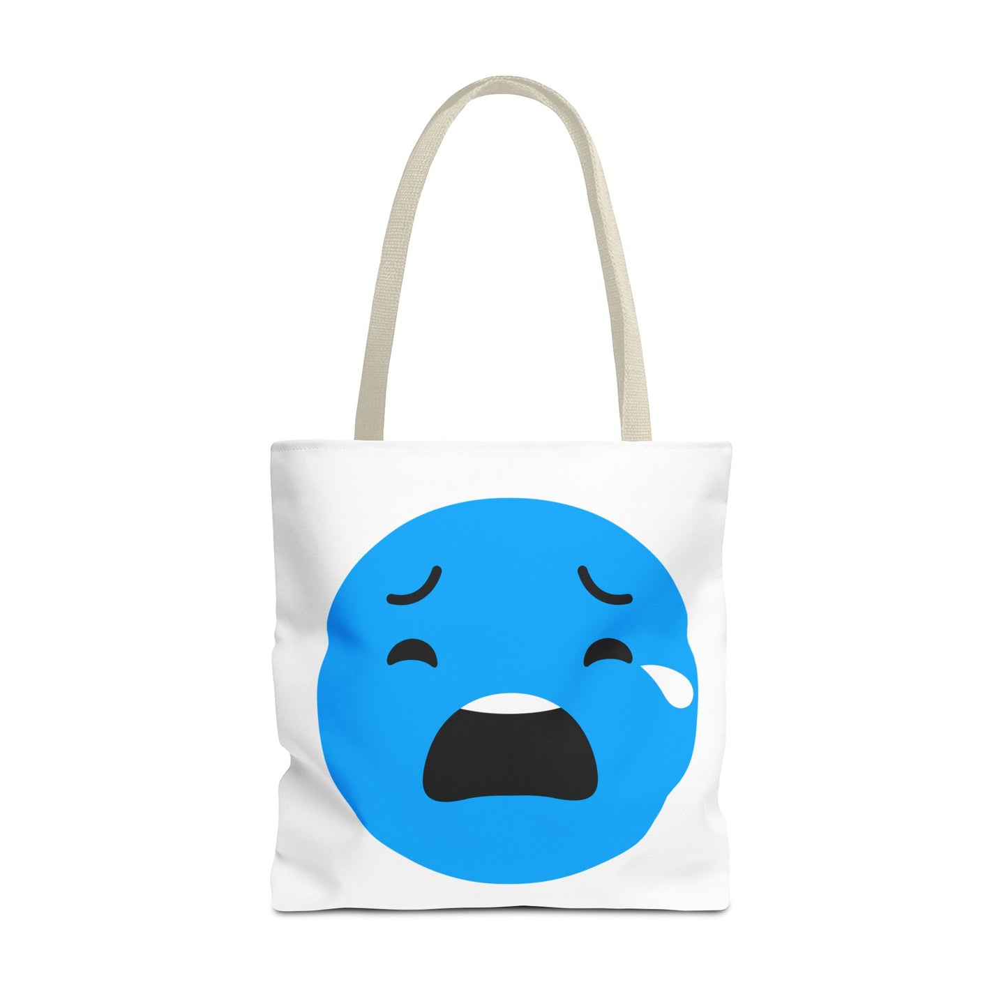 Emotional Expression Tote Bag - Cute Sad Face Design