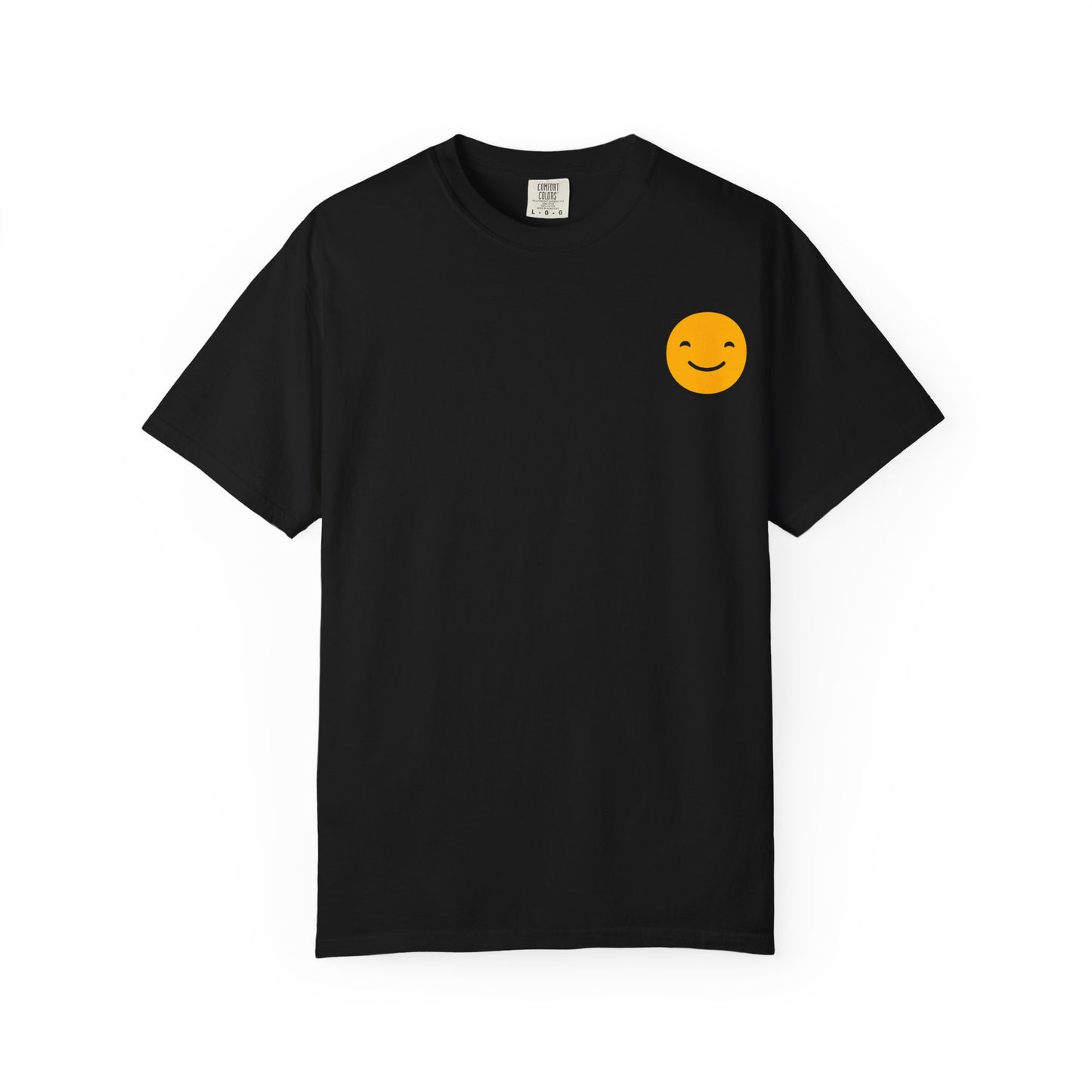 Happy Face Garment-Dyed T-shirt for Positive Vibes