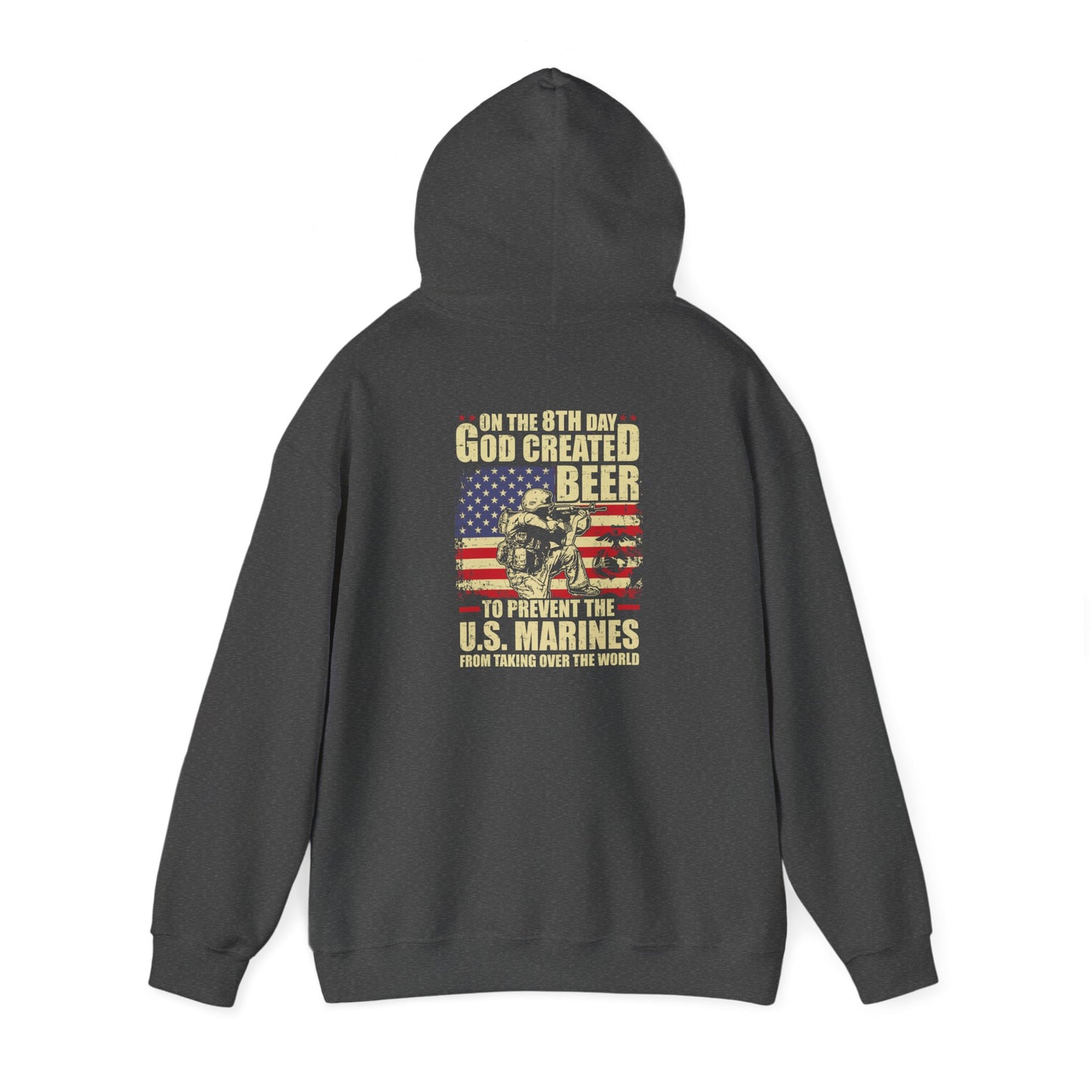 God Created Beer Hoodie, Marine Sweatshirt - Funny Drinking Gift, Unisex Pullover, Alcohol Lover, Birthday Present, Cool