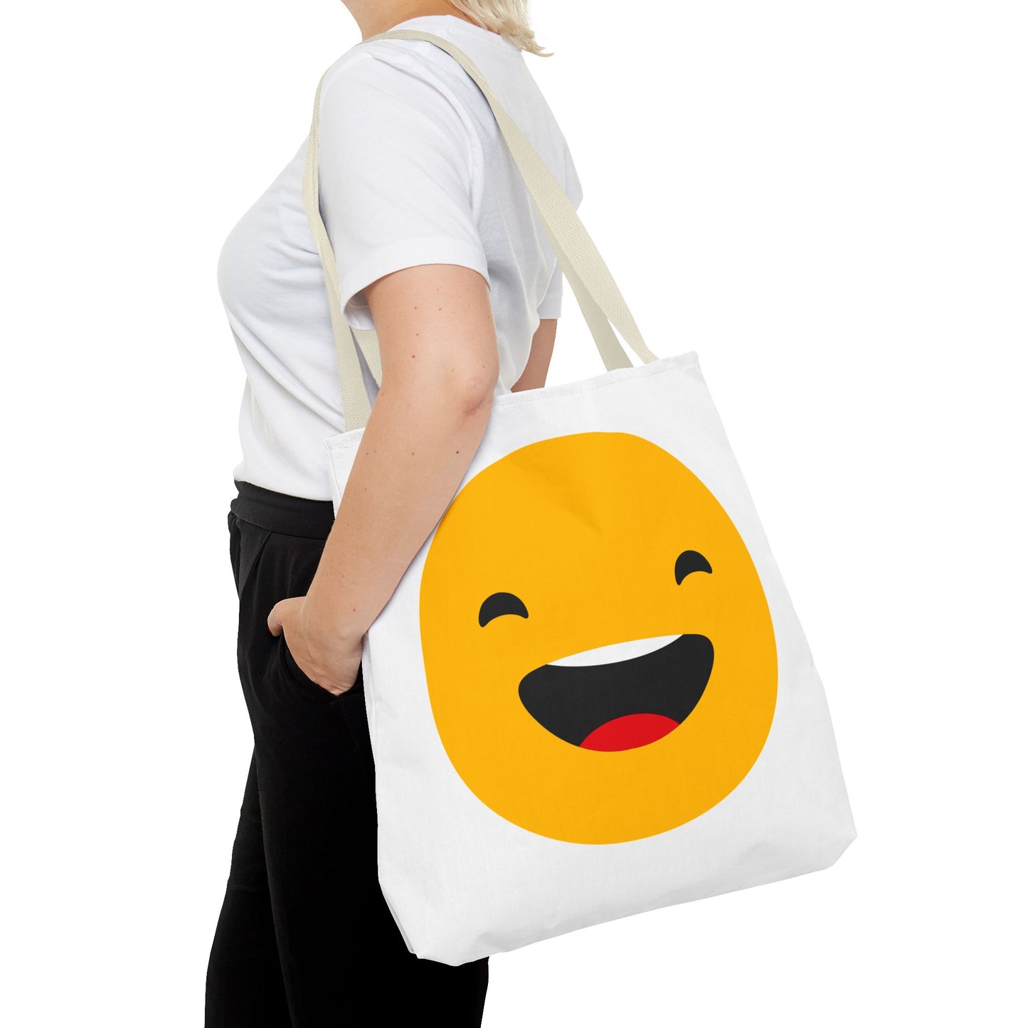 Smiley Face Tote Bag - Fun and Cheerful Reusable Shopping Bag
