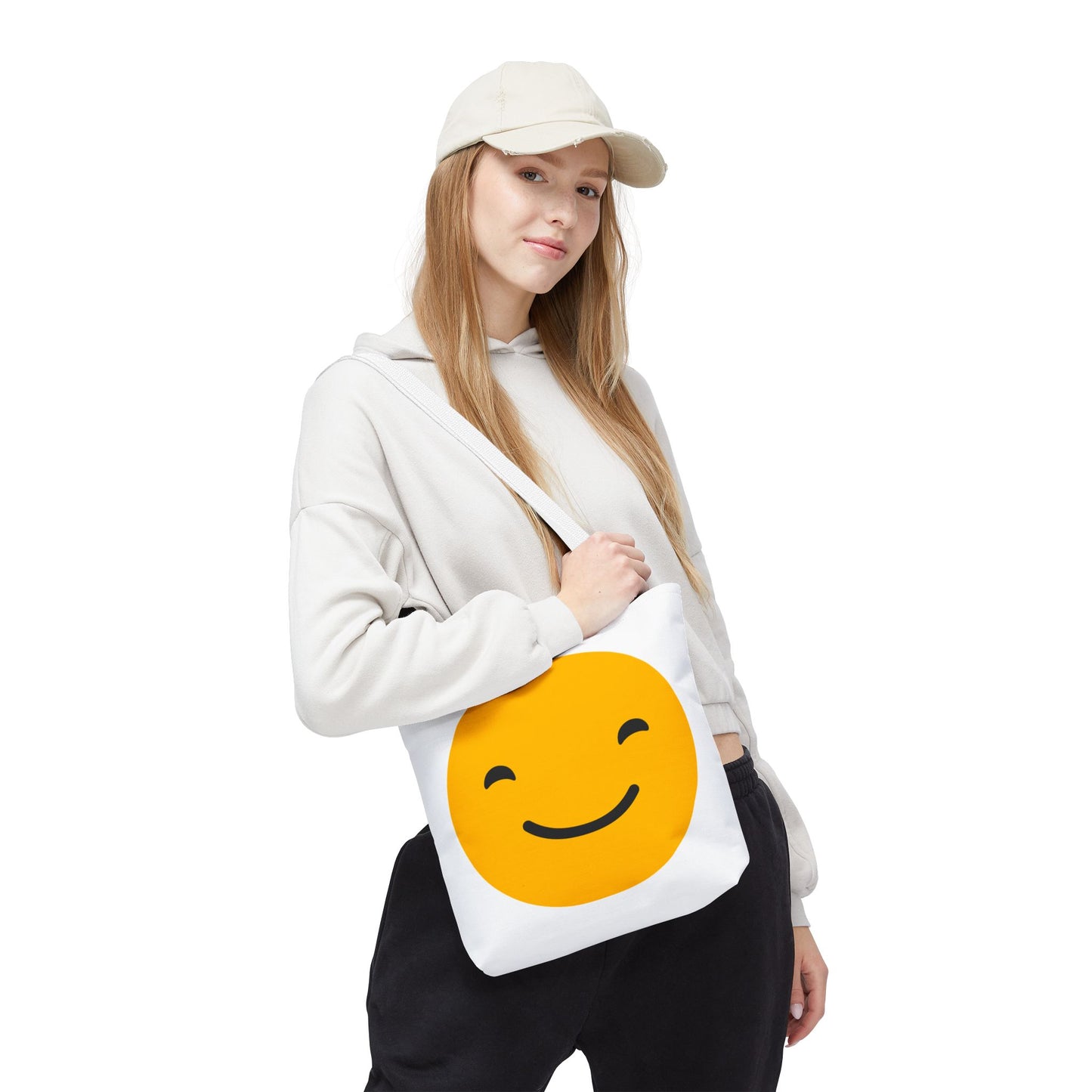 Smile & Frown Reversible Tote Bag - Cute Canvas Bag for Everyday Use