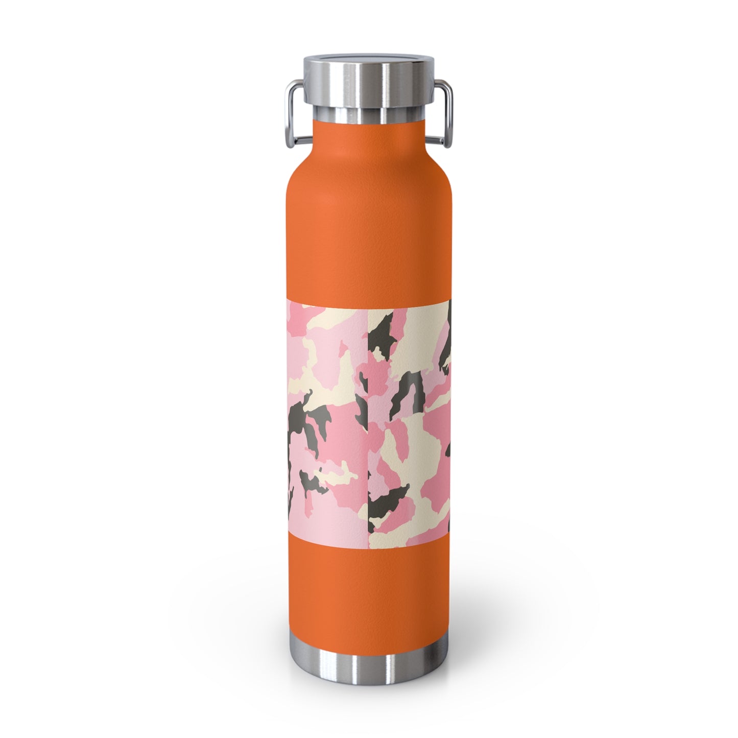 Stylish Pink Camouflage Insulated Water Bottle - 22oz
