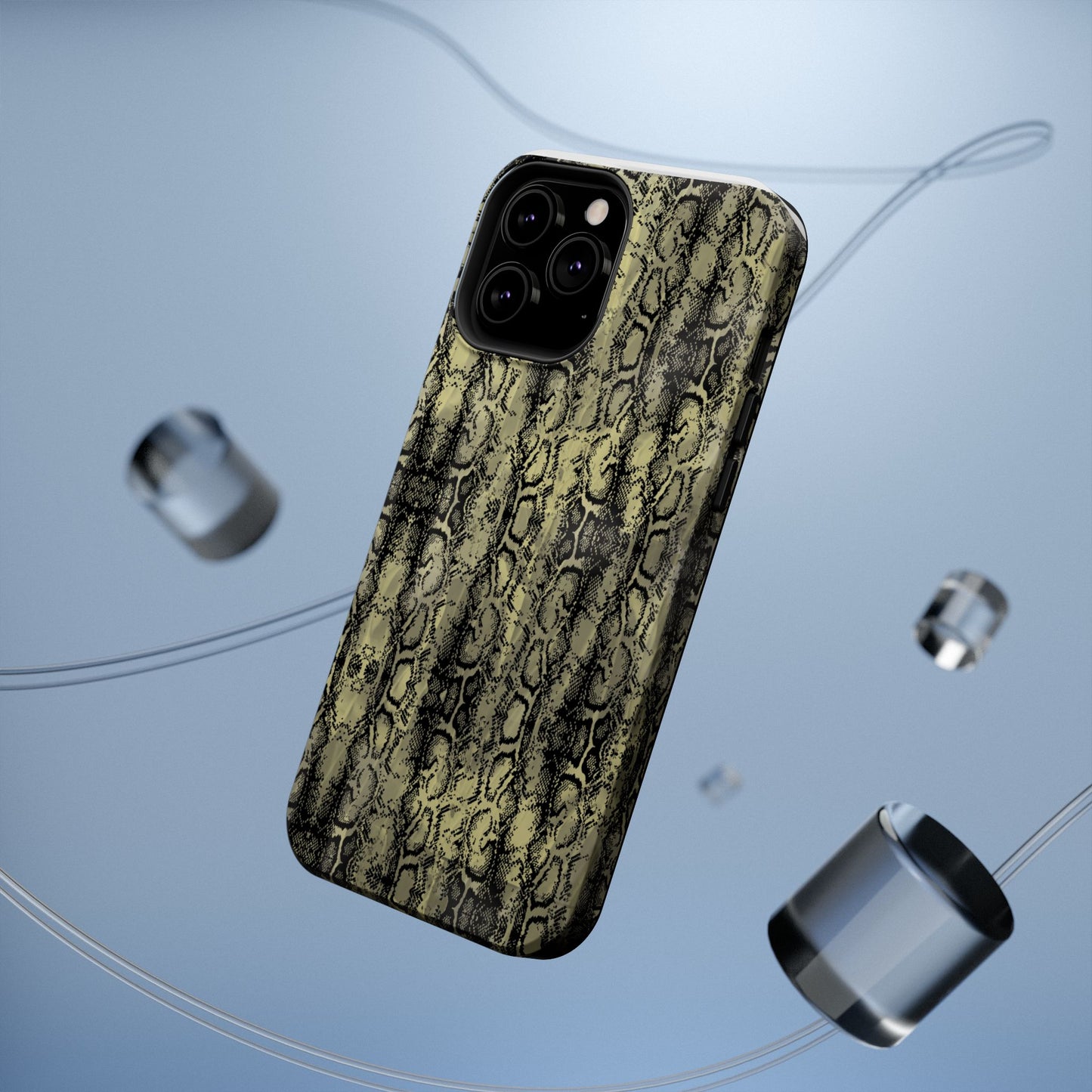 Stylish Snake Skin Magnetic Tough Case - Durable Protection for Your Phone