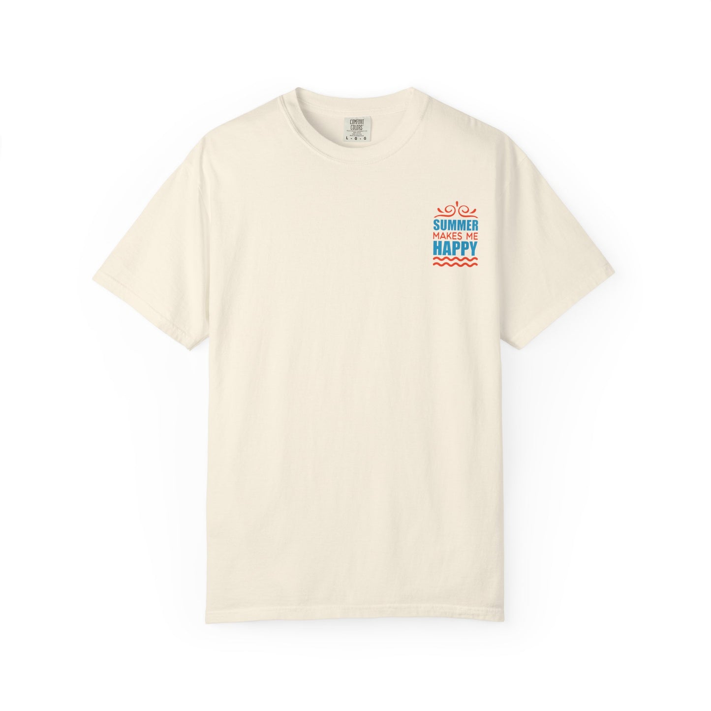 Summer Makes Me Happy T-Shirt, Unisex Summer Tee, Beach Vibes Shirt, Gift for Sun Lovers, Vacation Wear, Relaxed Fit Top