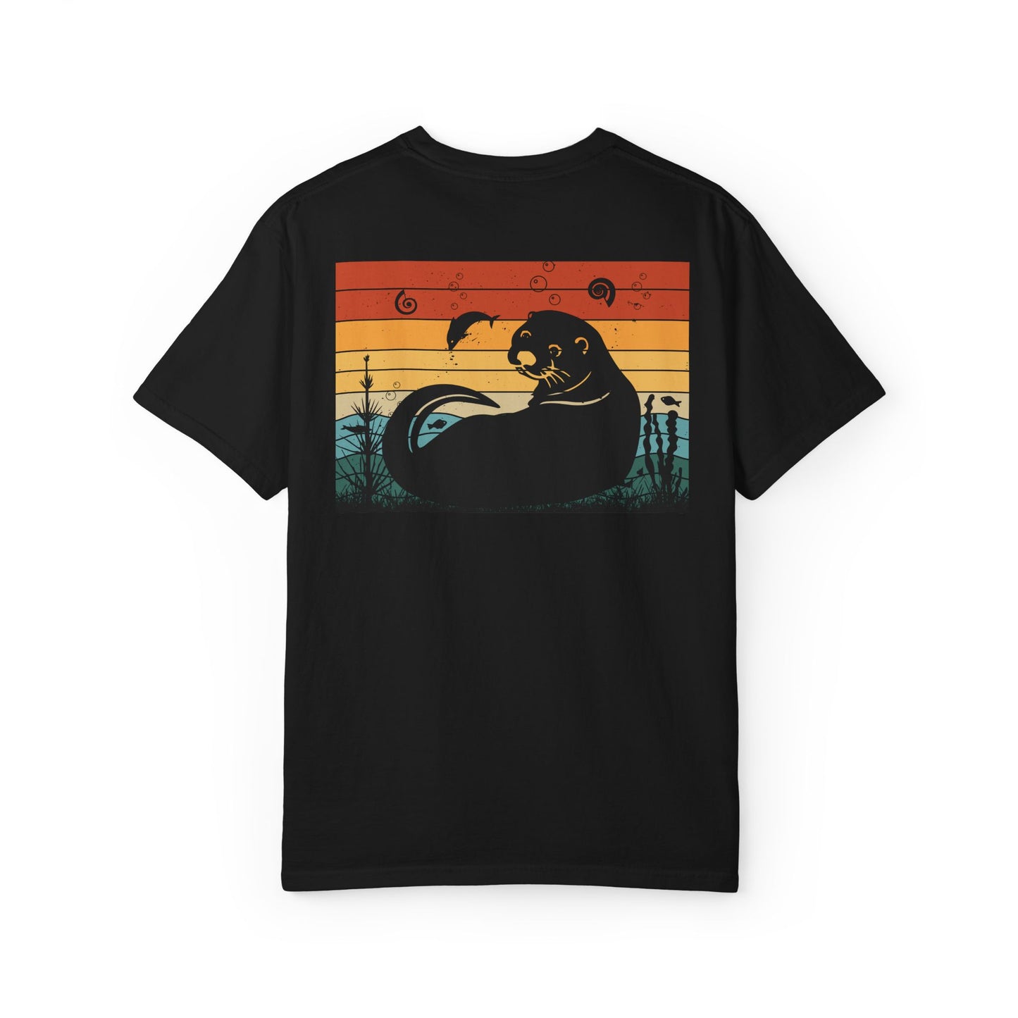 Coastal Vibe Unisex Garment-Dyed T-shirt with Otter Design