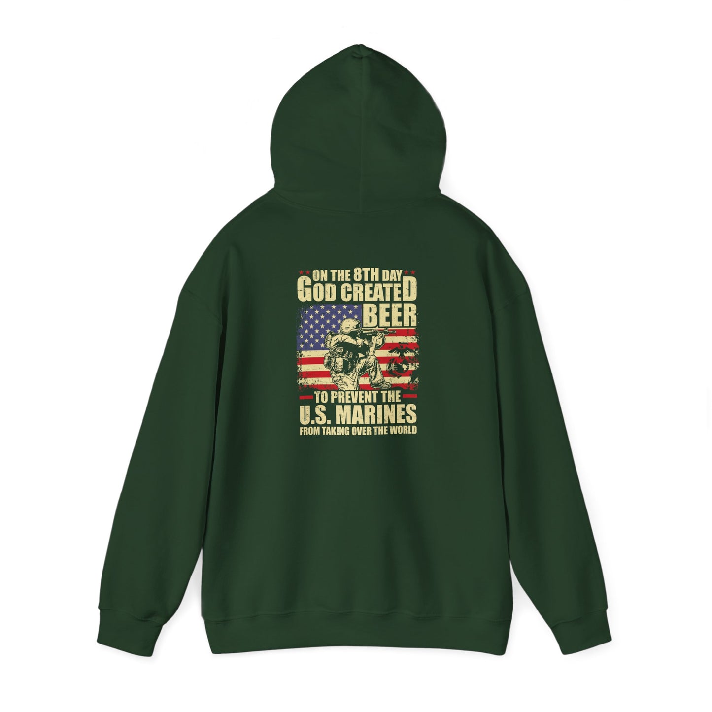 God Created Beer Hoodie, Marine Sweatshirt - Funny Drinking Gift, Unisex Pullover, Alcohol Lover, Birthday Present, Cool