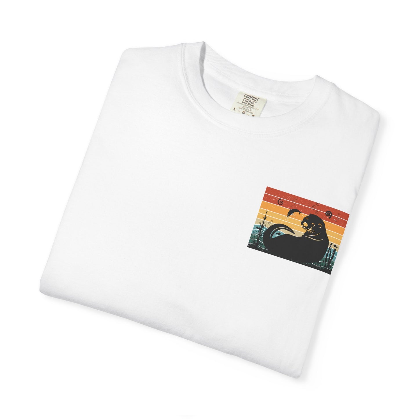 Coastal Vibe Unisex Garment-Dyed T-shirt with Otter Design