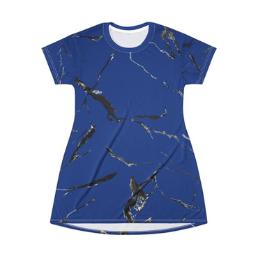 Chic Marble Print T-Shirt Dress, Casual Summer Dress, Vacation Outfit, Trendy Streetwear, Unique Gift for Her