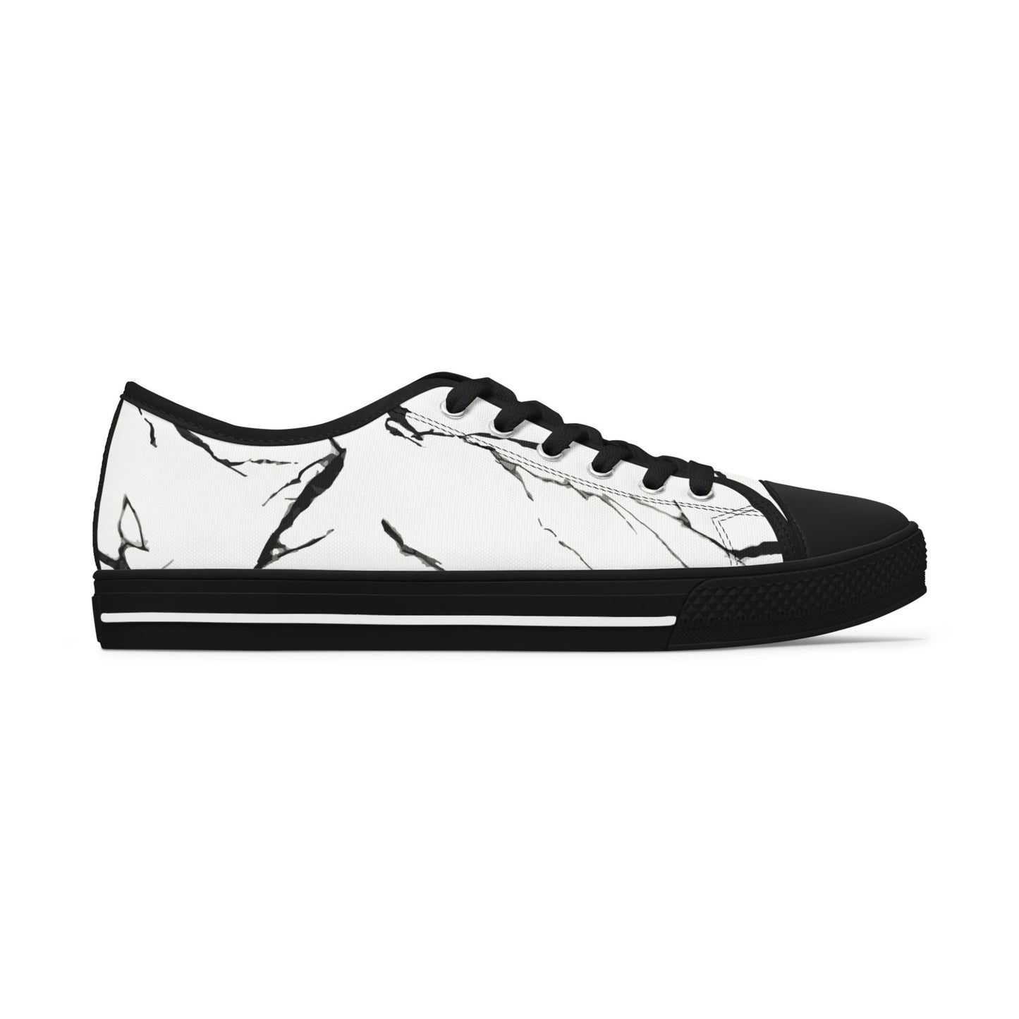 Chic Marble Print Women's Low Top Sneakers - Stylish Casual Footwear