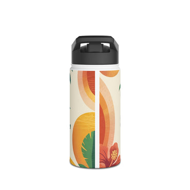 Tropical Vibes Stainless Steel Water Bottle, Stay Hydrated Stay Happy, Eco-Friendly Travel Mug, Summer Hydration, Outdoor