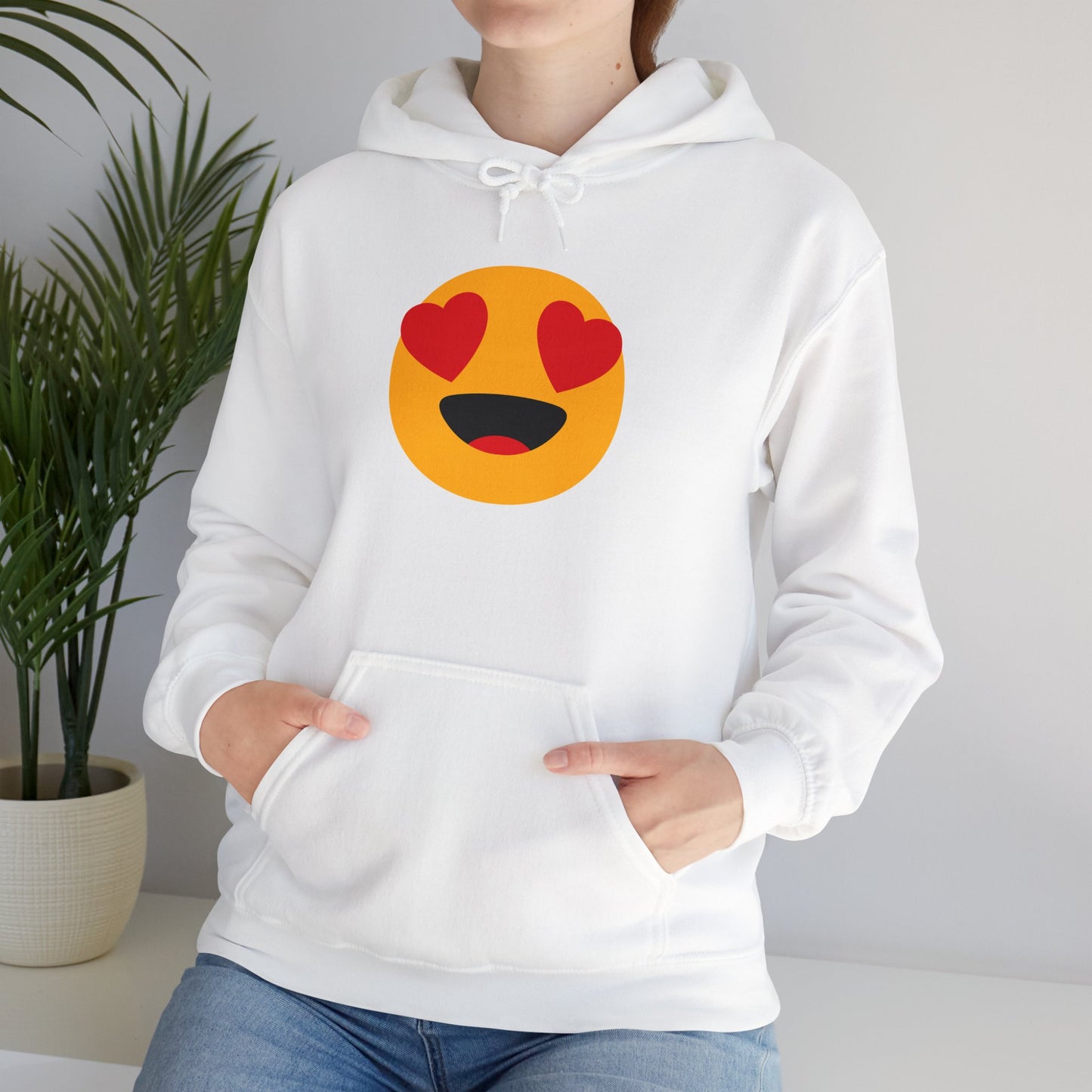 Heart Eyes Emoji Hoodie - Unisex Heavy Blend™ Sweatshirt