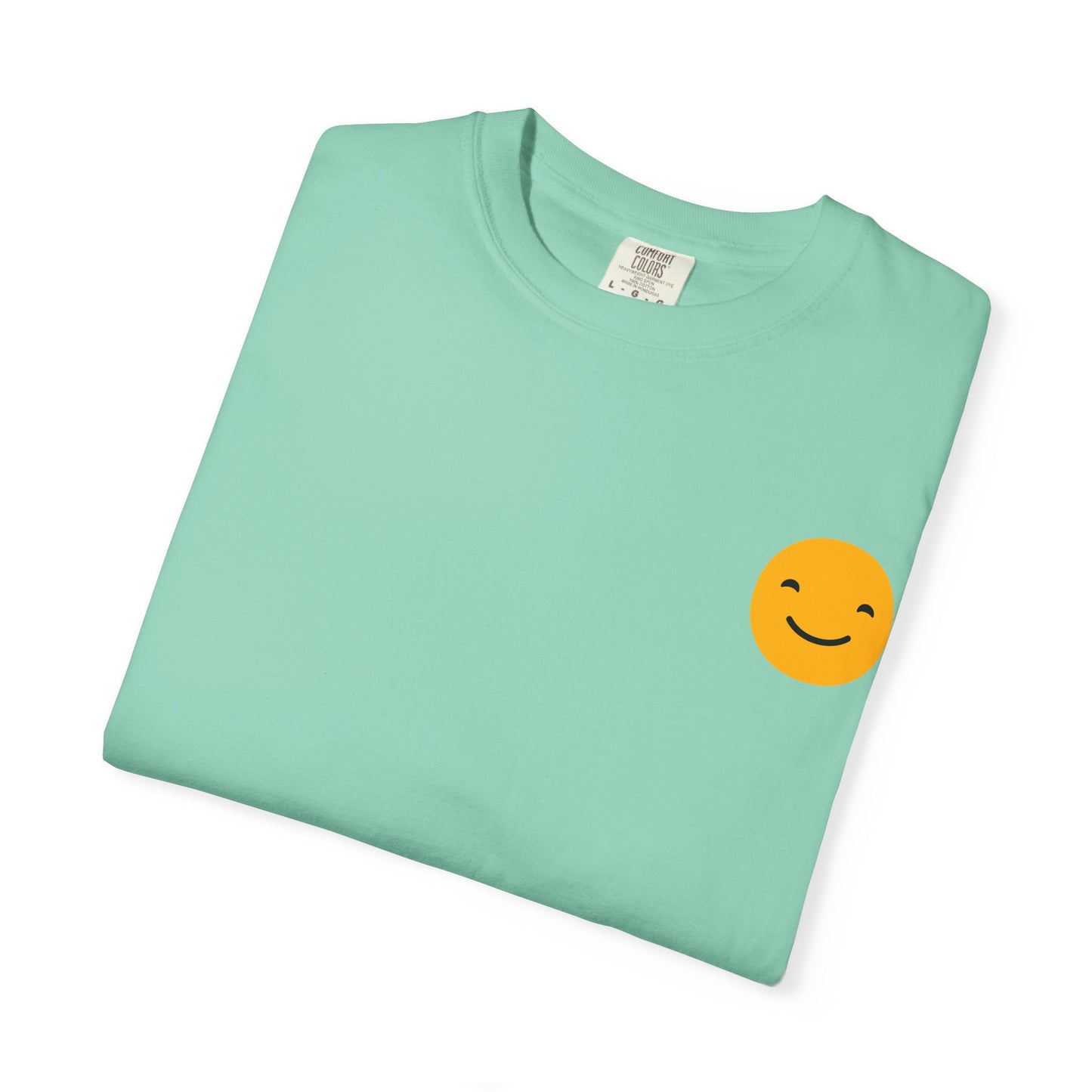 Happy Face Garment-Dyed T-shirt for Positive Vibes