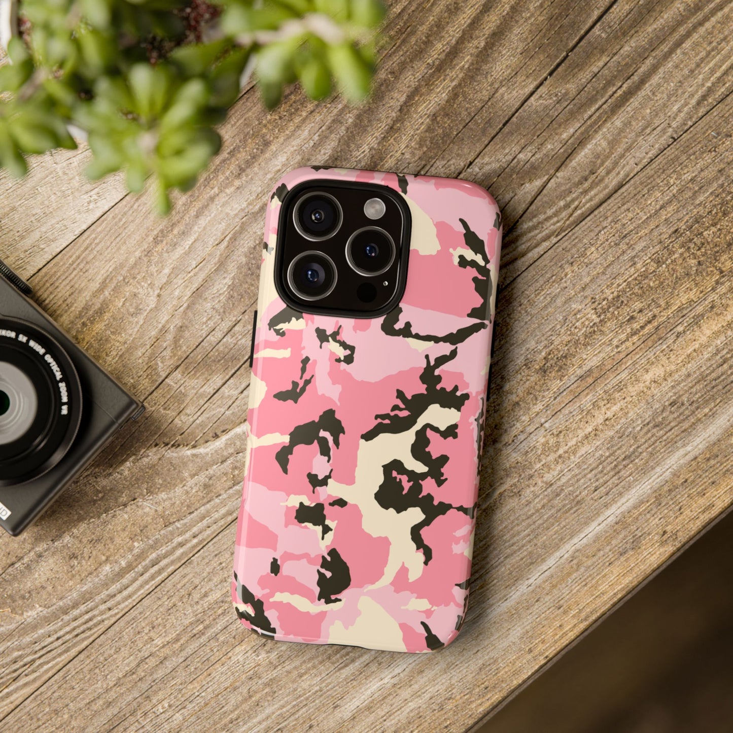 Stylish Pink Camouflage Phone Case – Tough Cases for Trendsetters