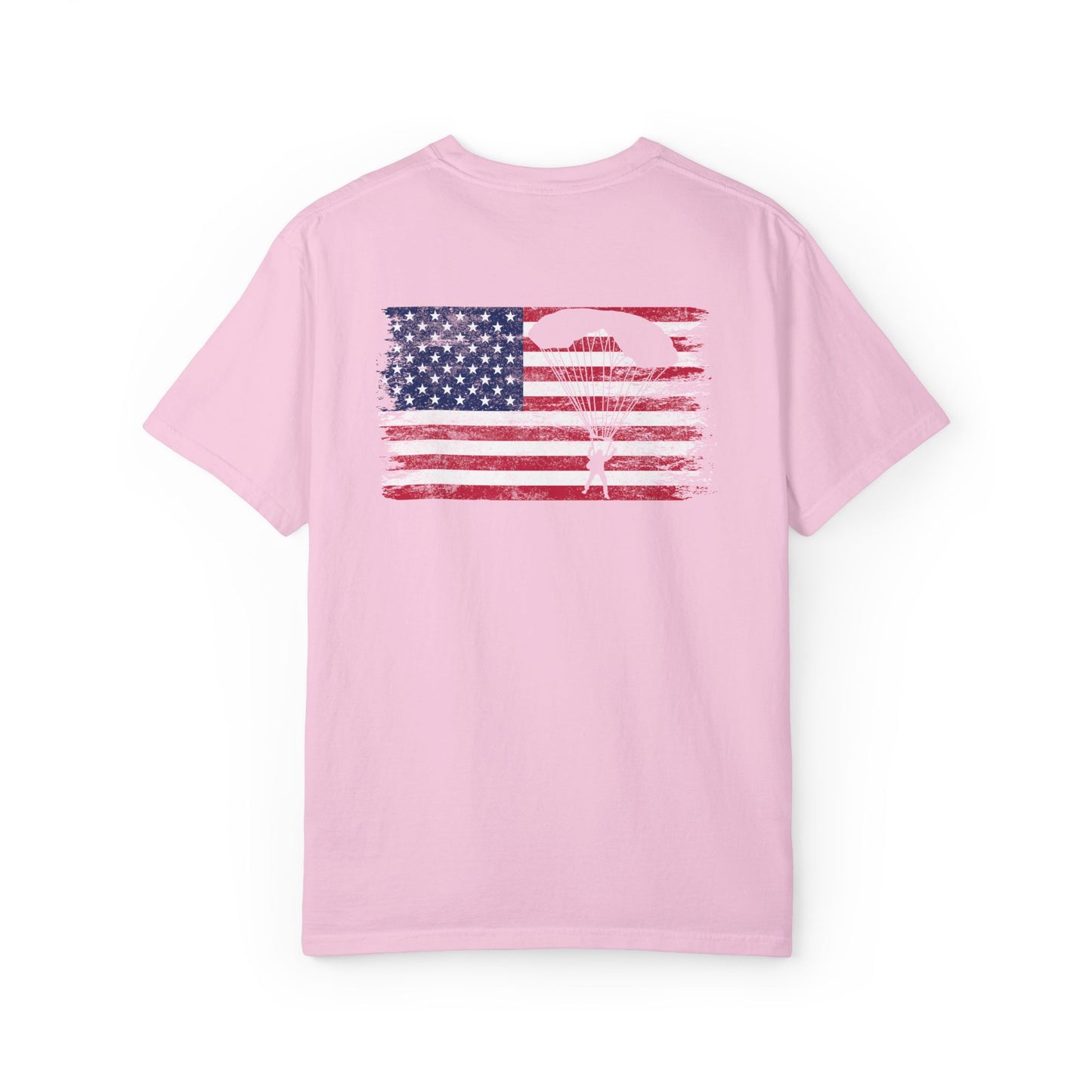 Patriotic Garment-Dyed T-Shirt - Vintage American Flag Design