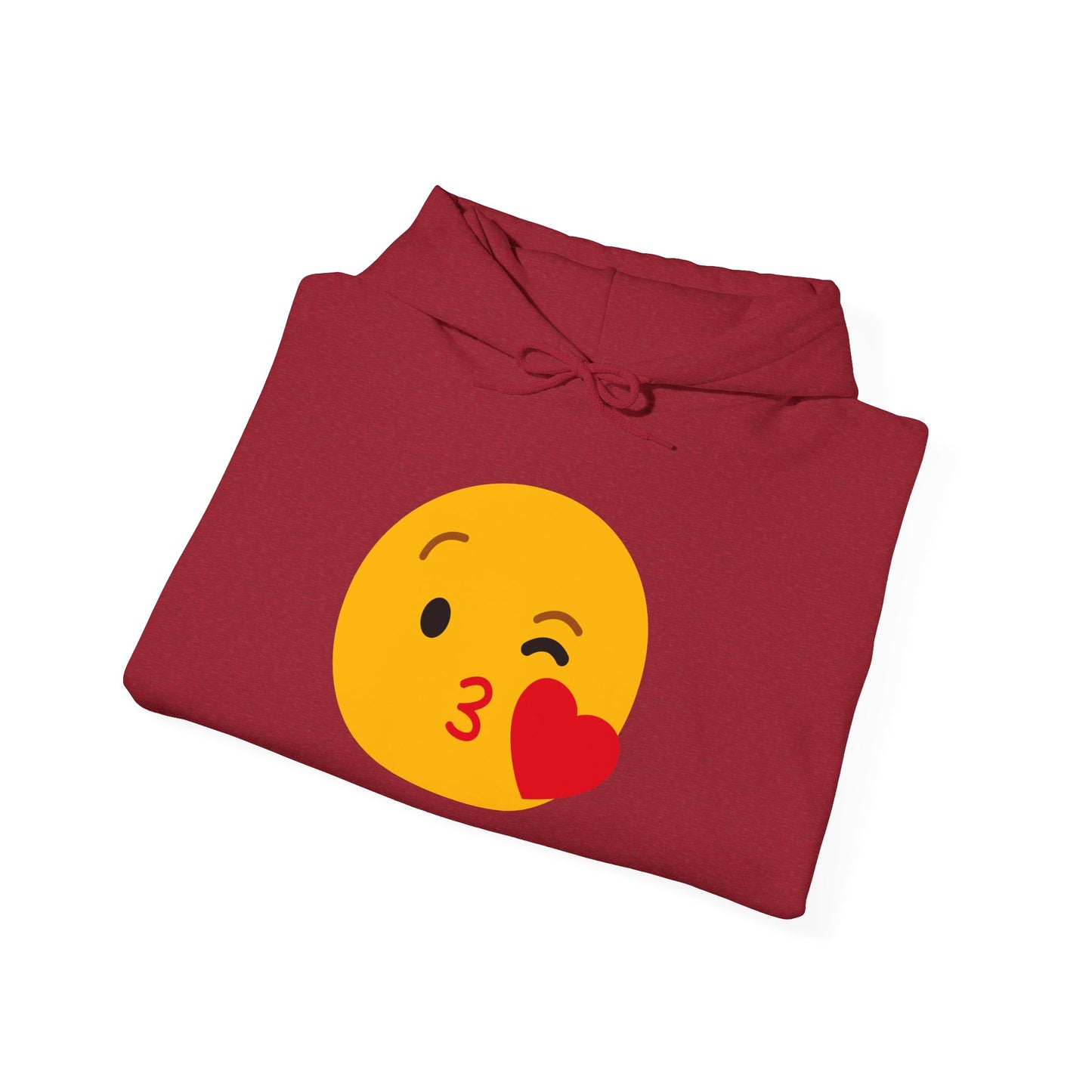 Kiss Emoji Hooded Sweatshirt | Unisex Heavy Blend™