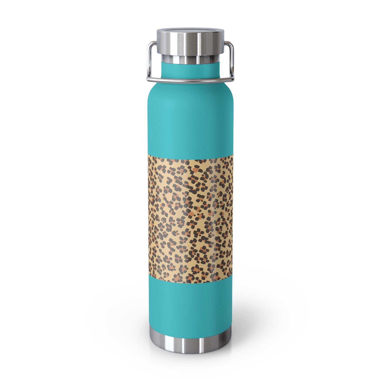 Leopard Print Insulated Water Bottle - 22oz Reusable Copper Thermos